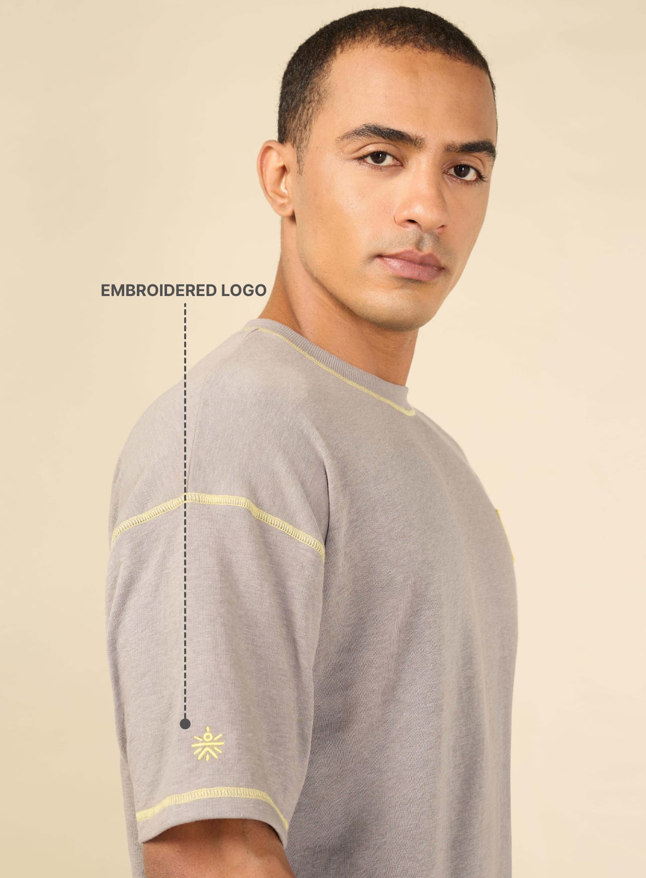 Men Grey Cult Club T-shirt