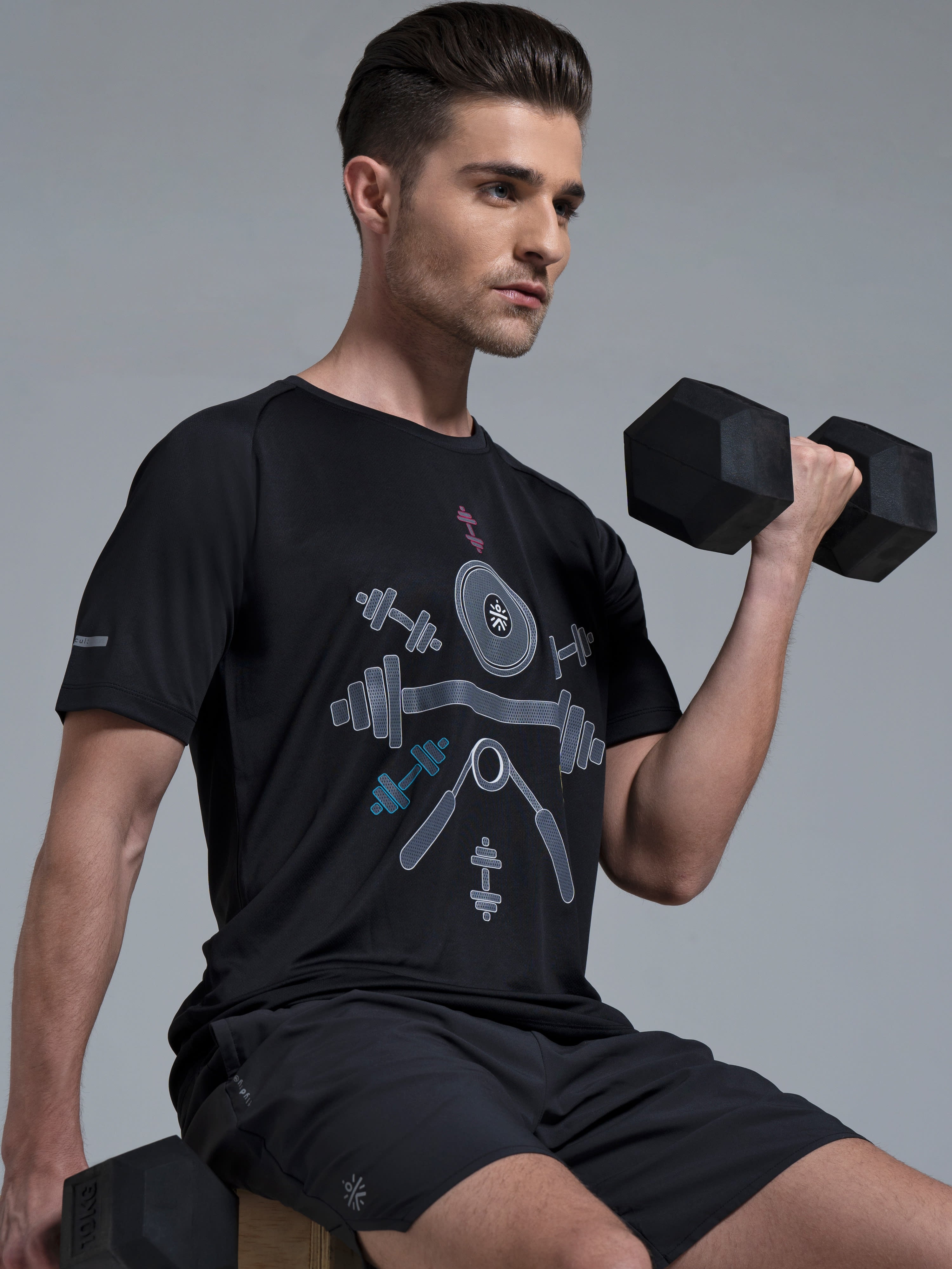 Men's Dumbbell Training T-shirt