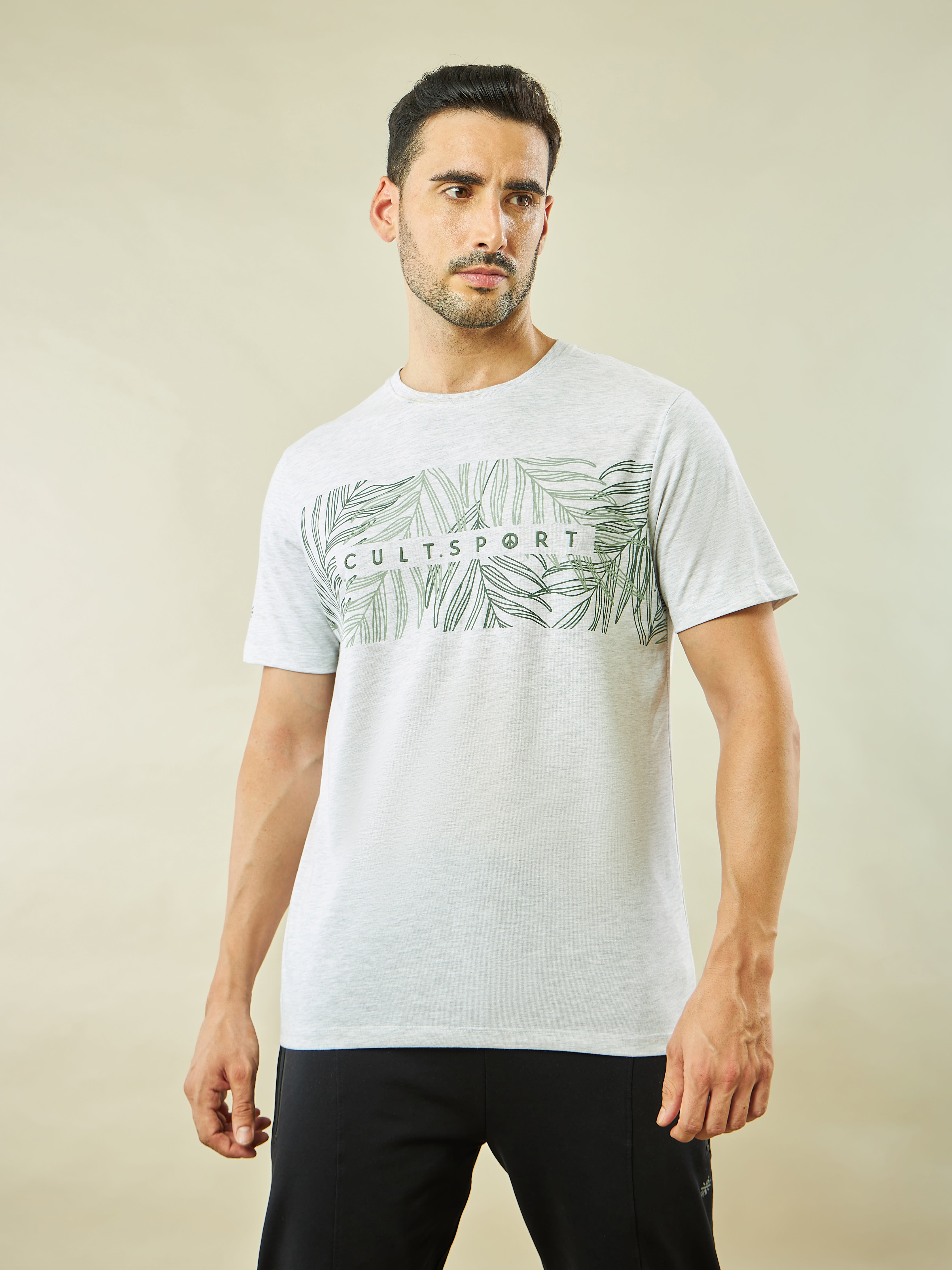 Graphic Print Yoga T-shirt