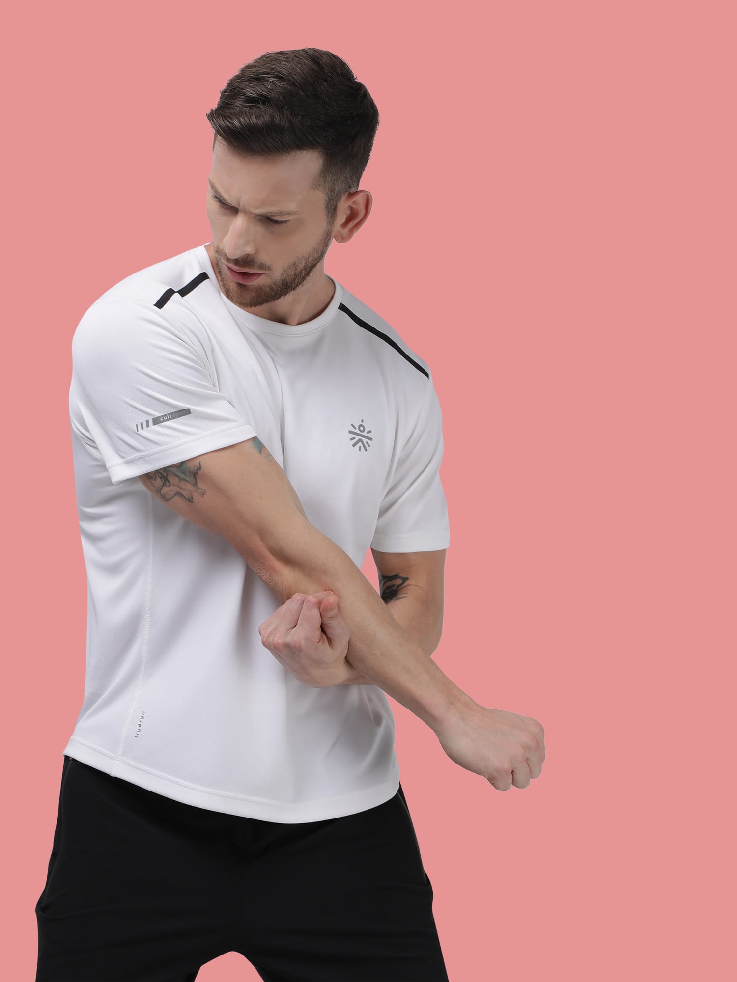 Vital Blaze White Running Relaxed Tee