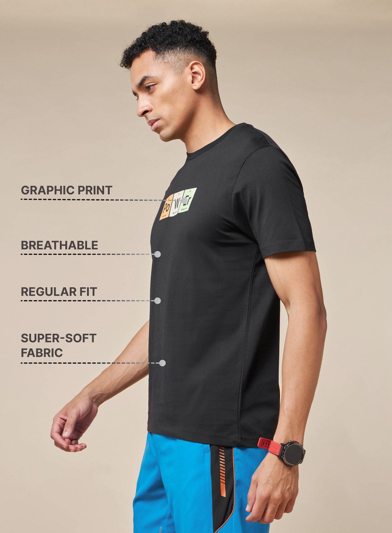 Power Typographic Training T-shirt