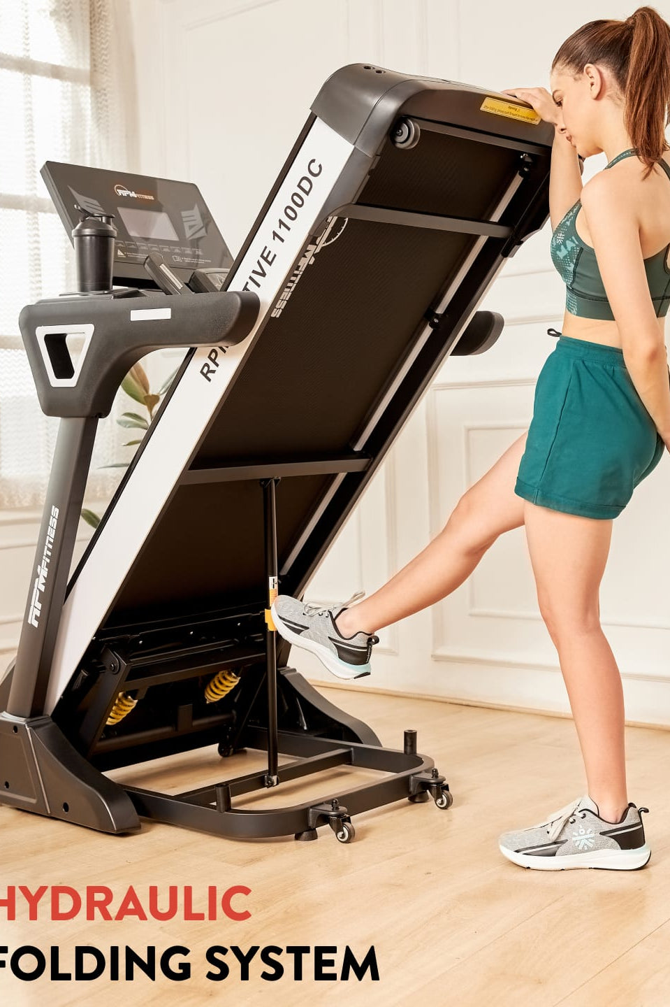 RPM Active1100DC 6 HP Peak Treadmill | 15-level Auto-Incline | Max Weight-140kg | Max Speed-18kmph (with 6 Months extended warranty)