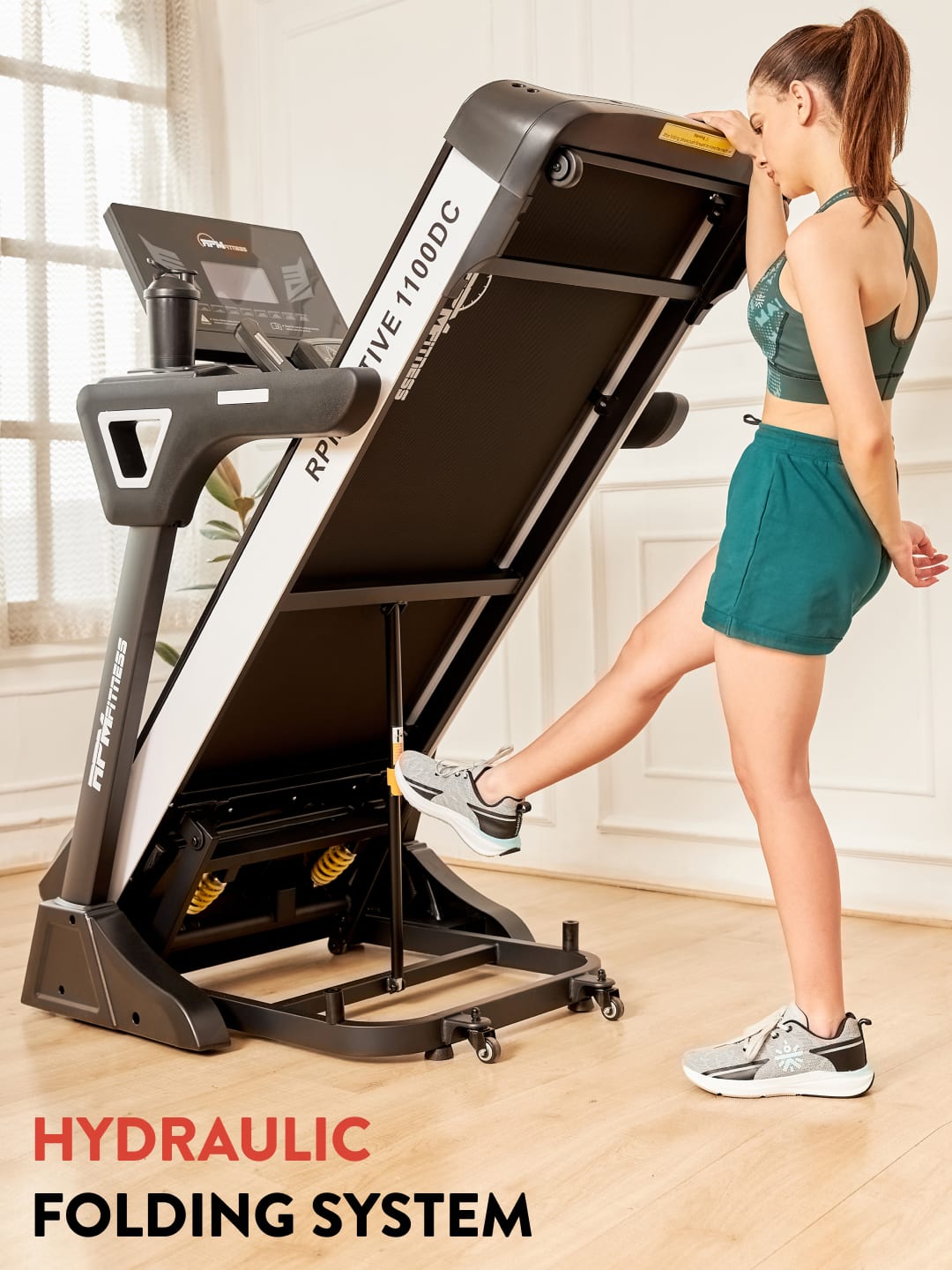 RPM Active1100DC 6 HP Peak Treadmill | 15-level Auto-Incline | Max Weight-140kg | Max Speed-18kmph (with 6 Months extended warranty)