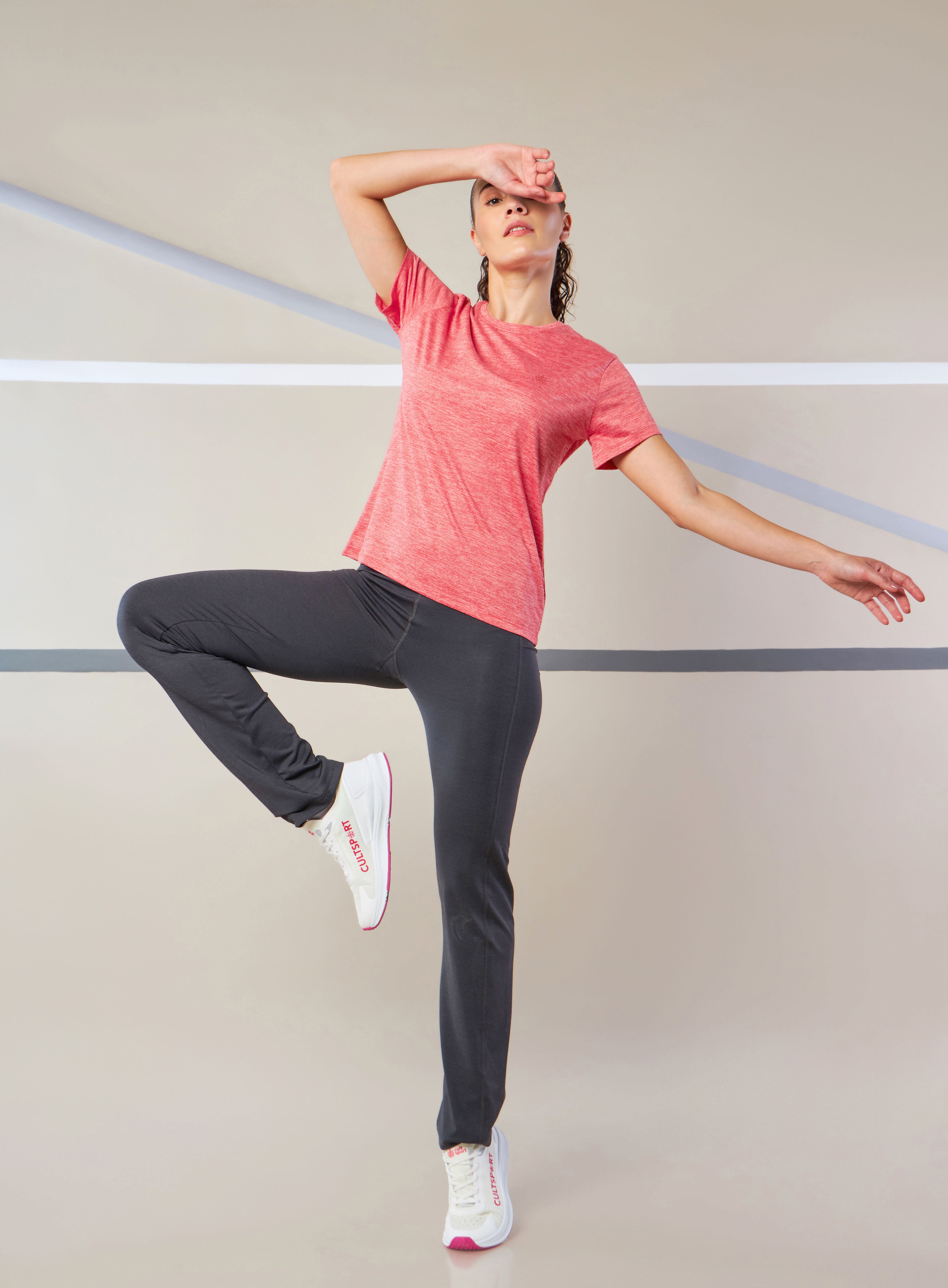 Women's Train All Day Red Comfortech T-shirt