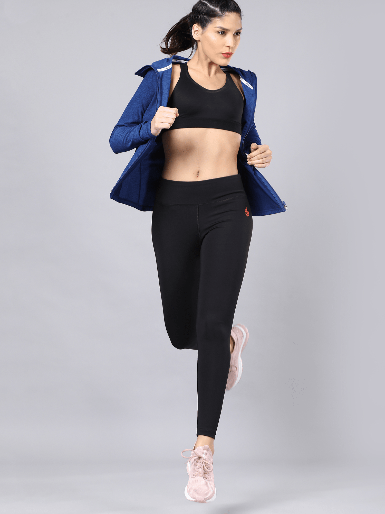 Vital Emerge Blue Zip Through Hoodie Sweatshirt