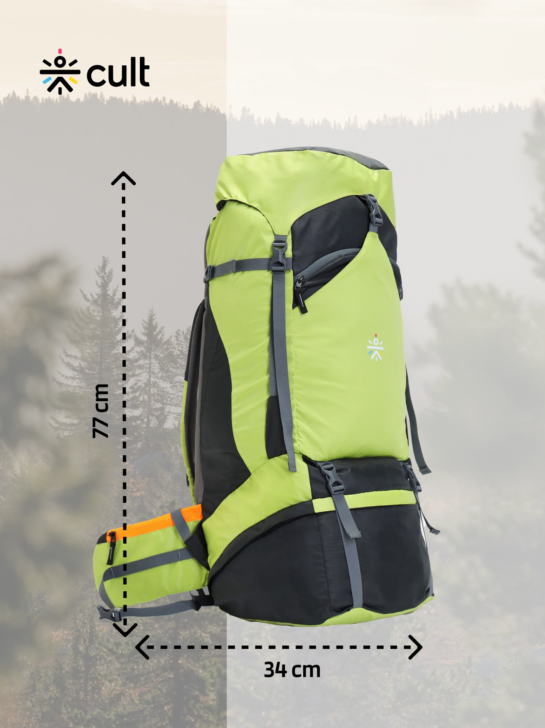 Travel Rucksack 75 L Green