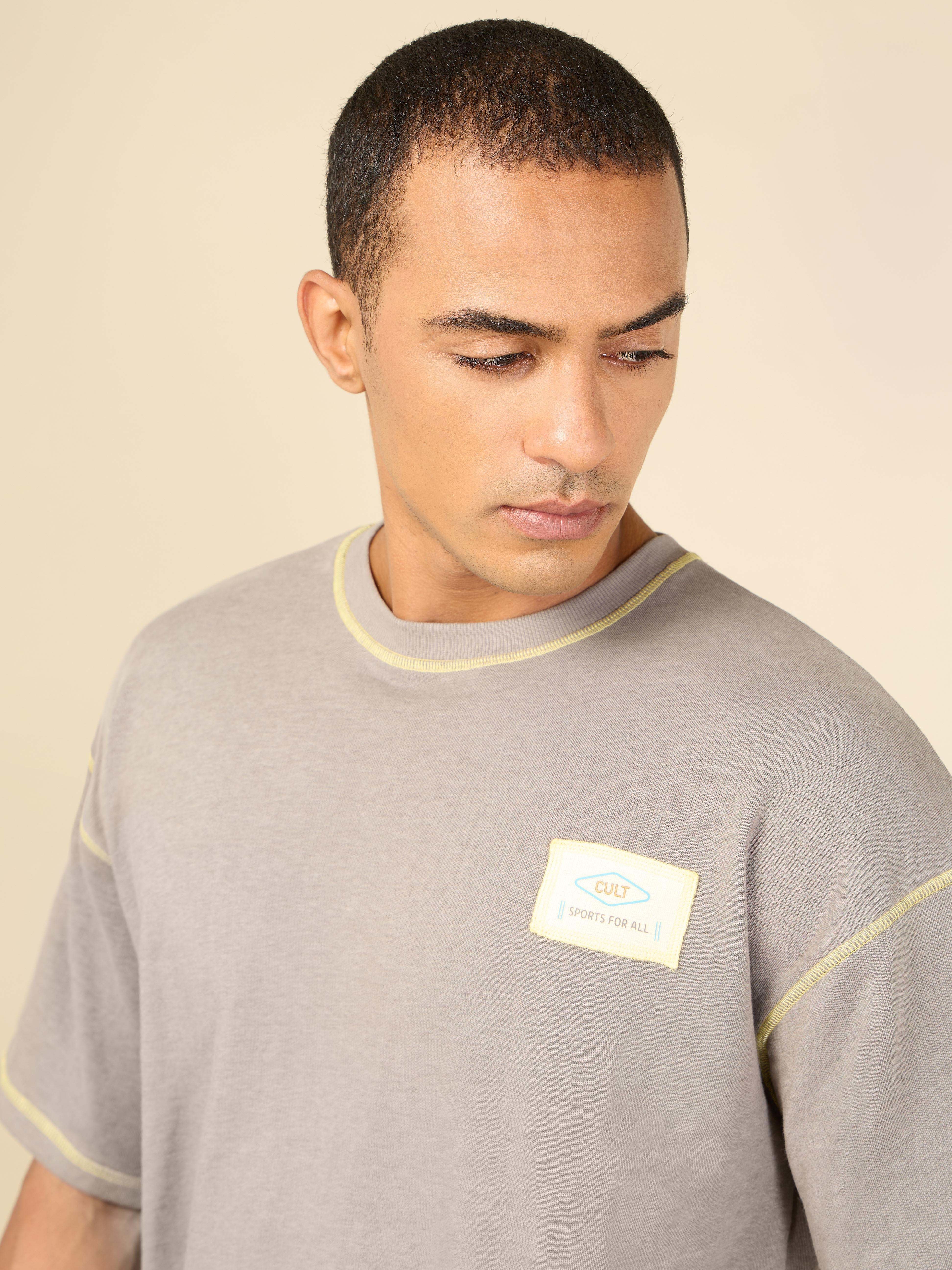 Men Grey Cult Club T-shirt