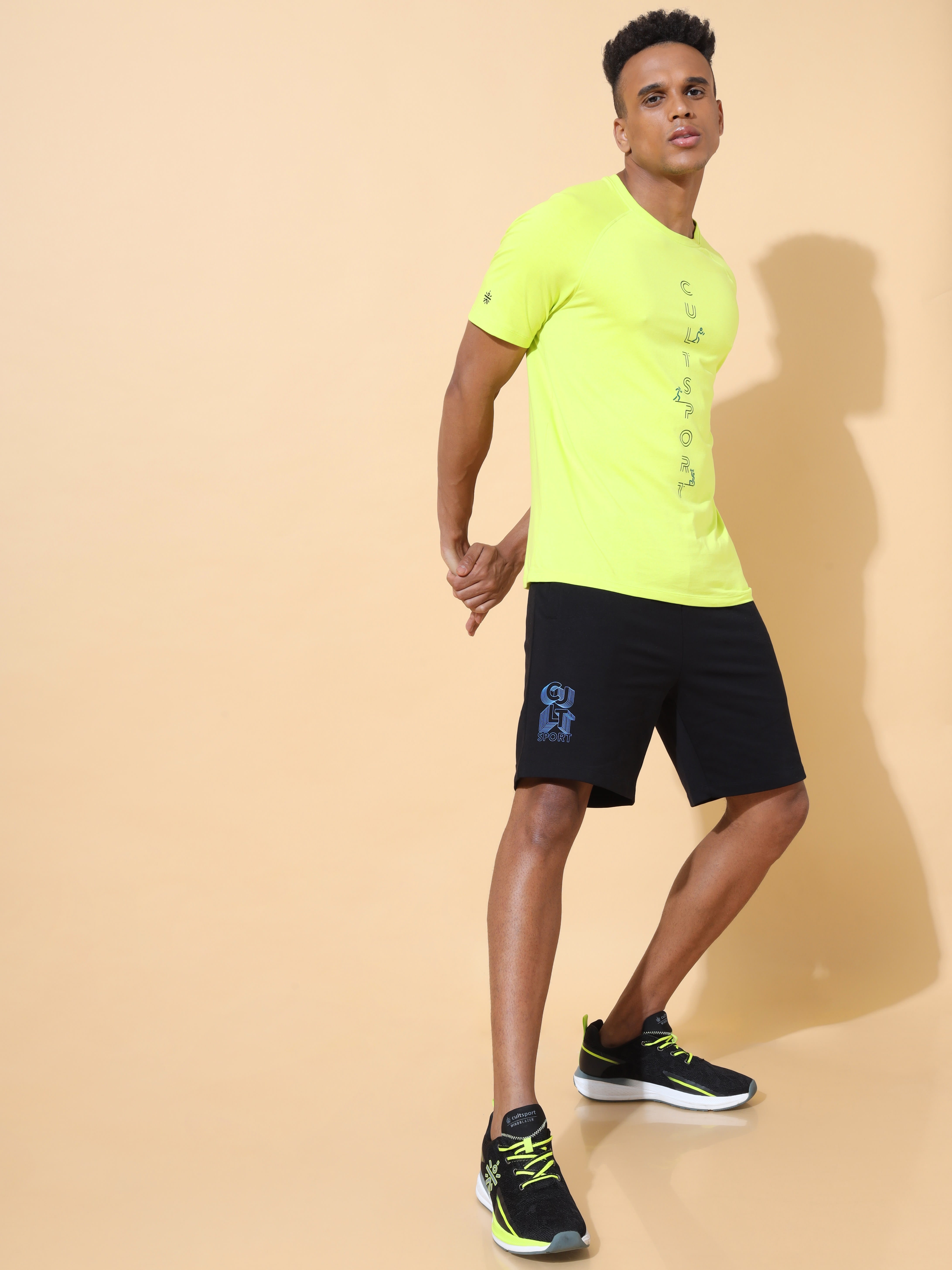 Raglan Sleeve Neon T-shirt with Graphic