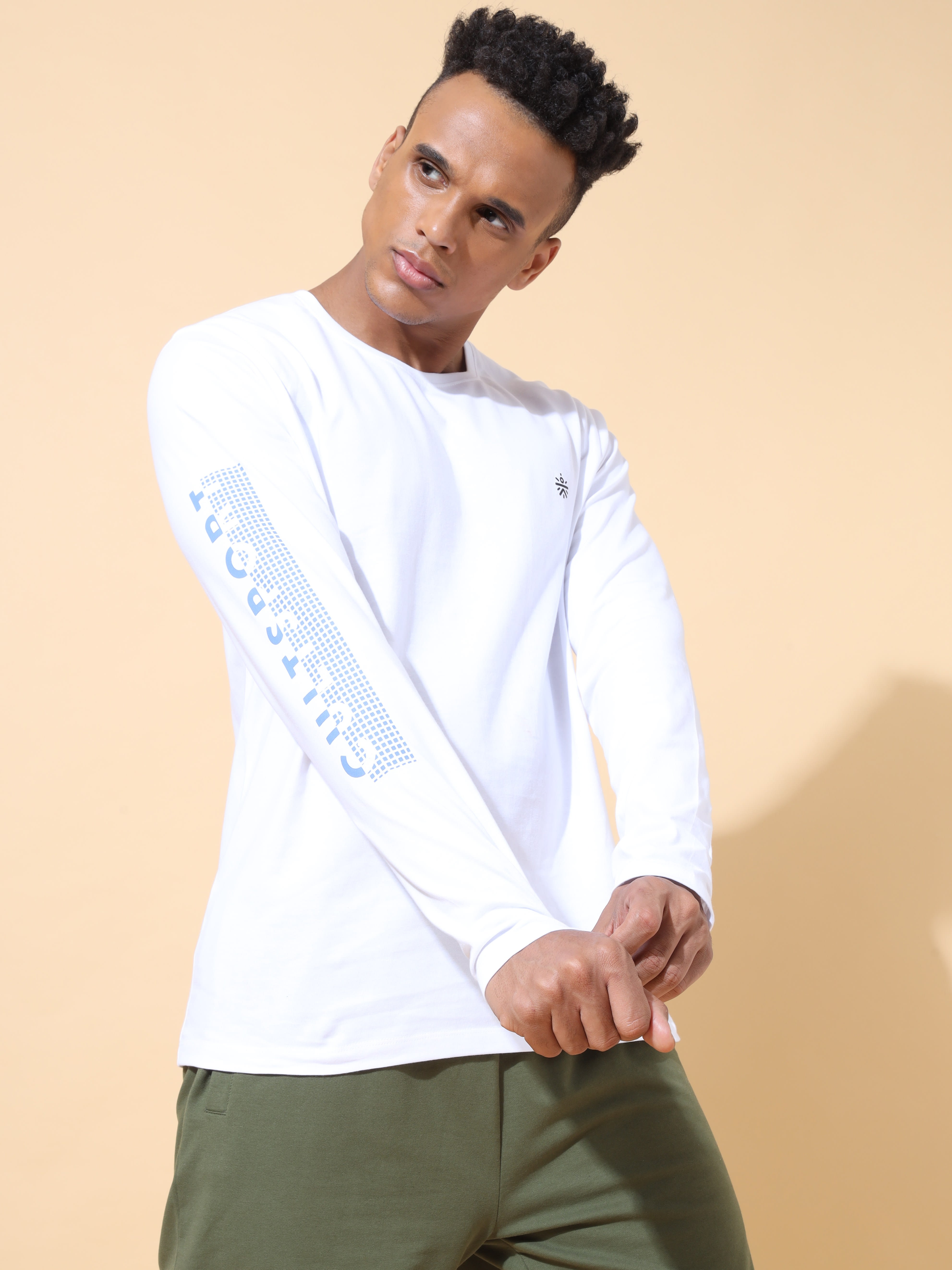 Solid Comfort T-shirt with Placement Print