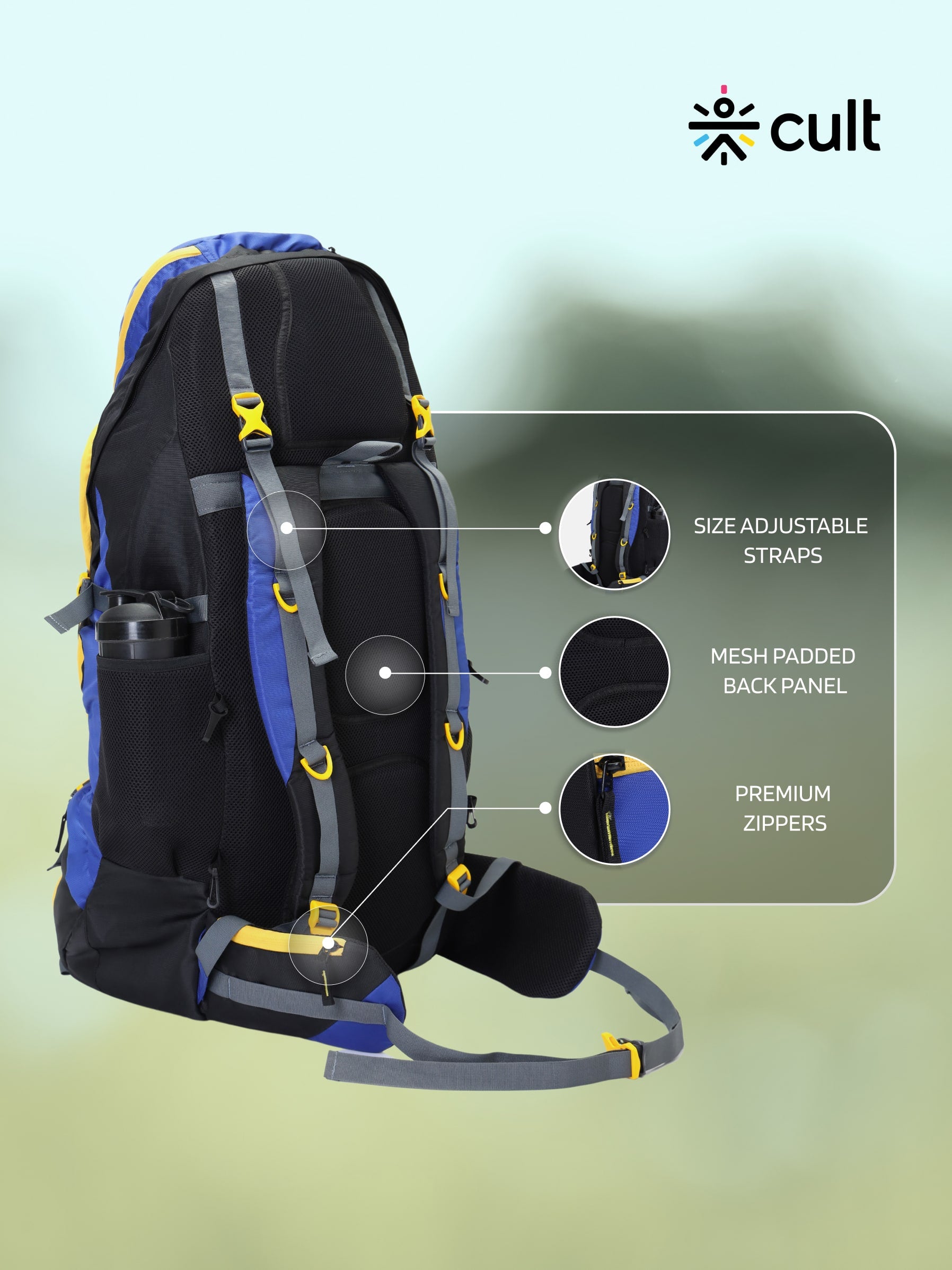 Travel Rucksack 95 L Blue