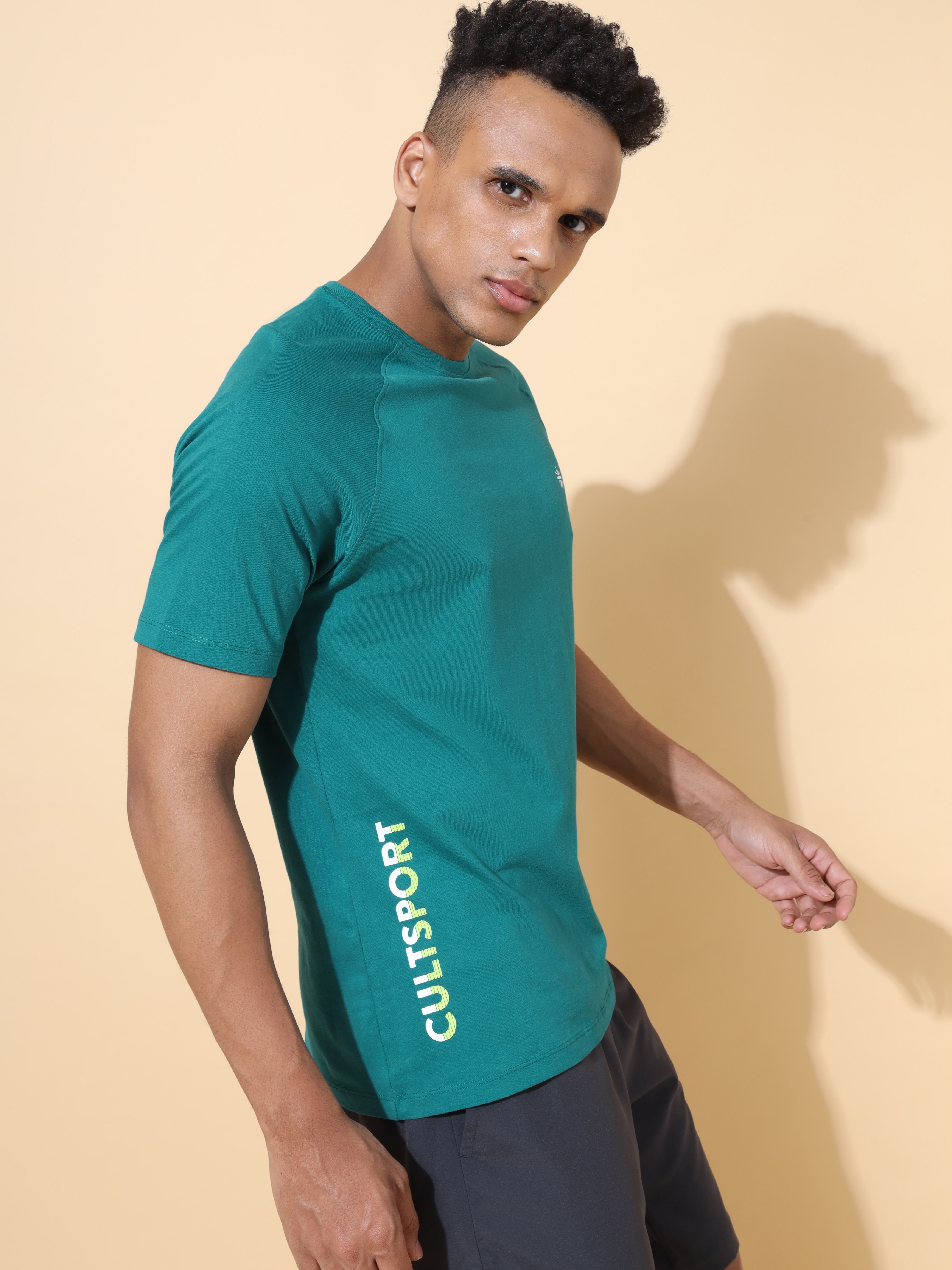 Raglan Sleeve T-shirt with Placement Print