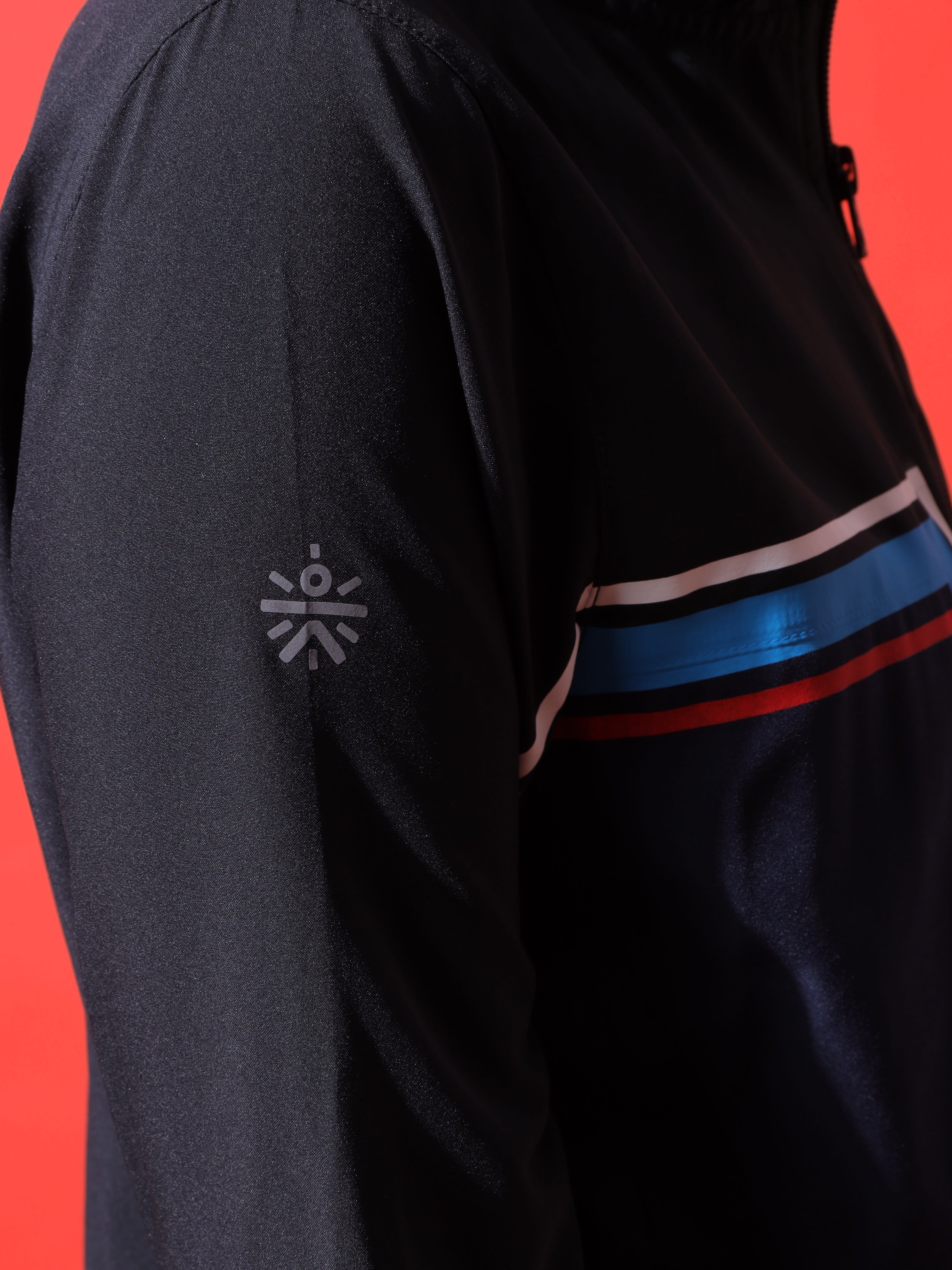 Stripe Print Layer On Jacket