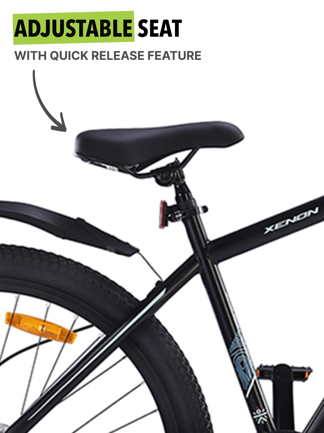 XENON29TBLACK Steel Single Speed 29 inch Mountain Cycle, Front Suspension and Double Wall Rim