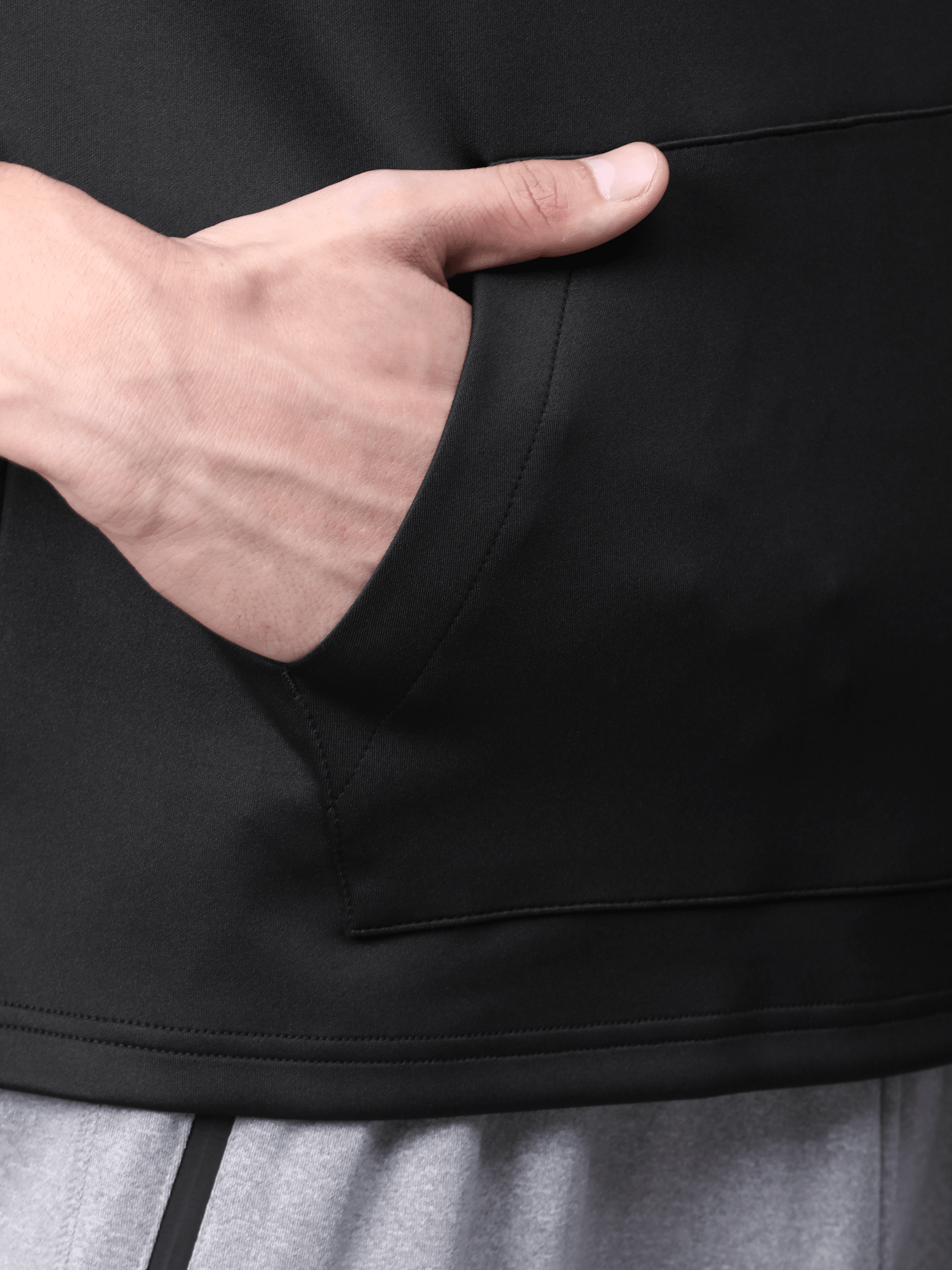 Abstract Hood Black Workout Tee