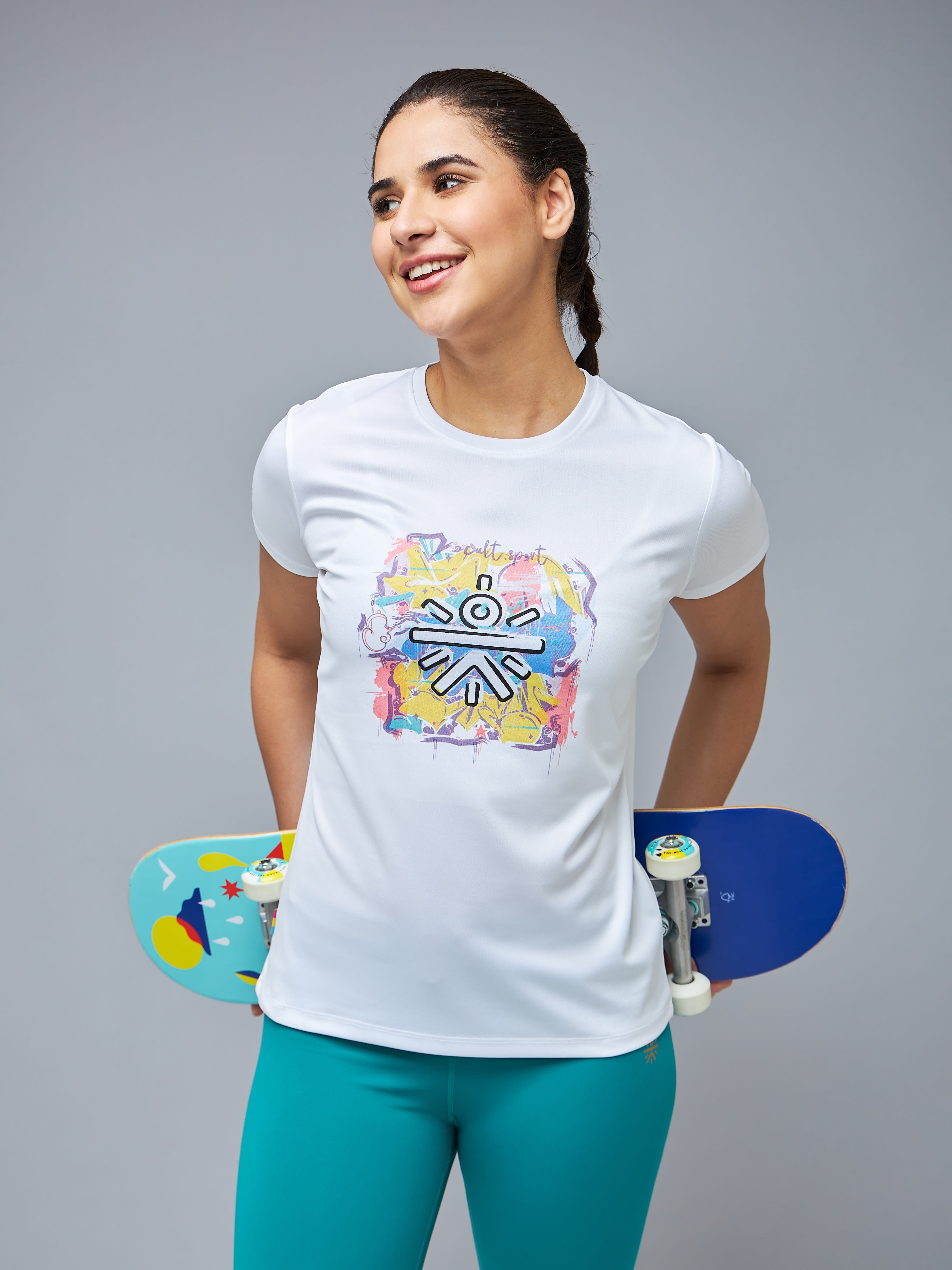 Graphic Print Workout T-shirt