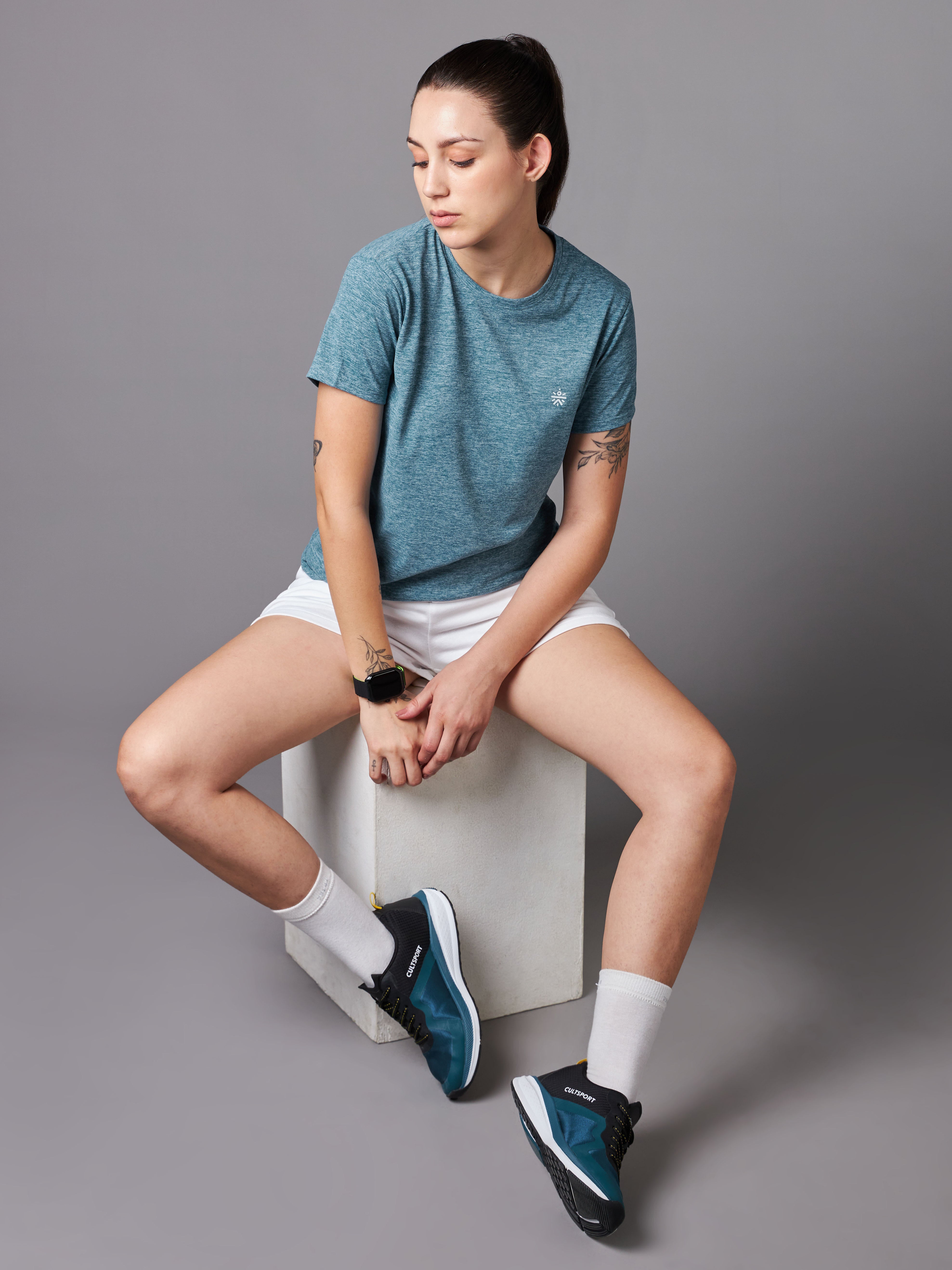 Women's Train All Day Blue Comfortech T-shirt