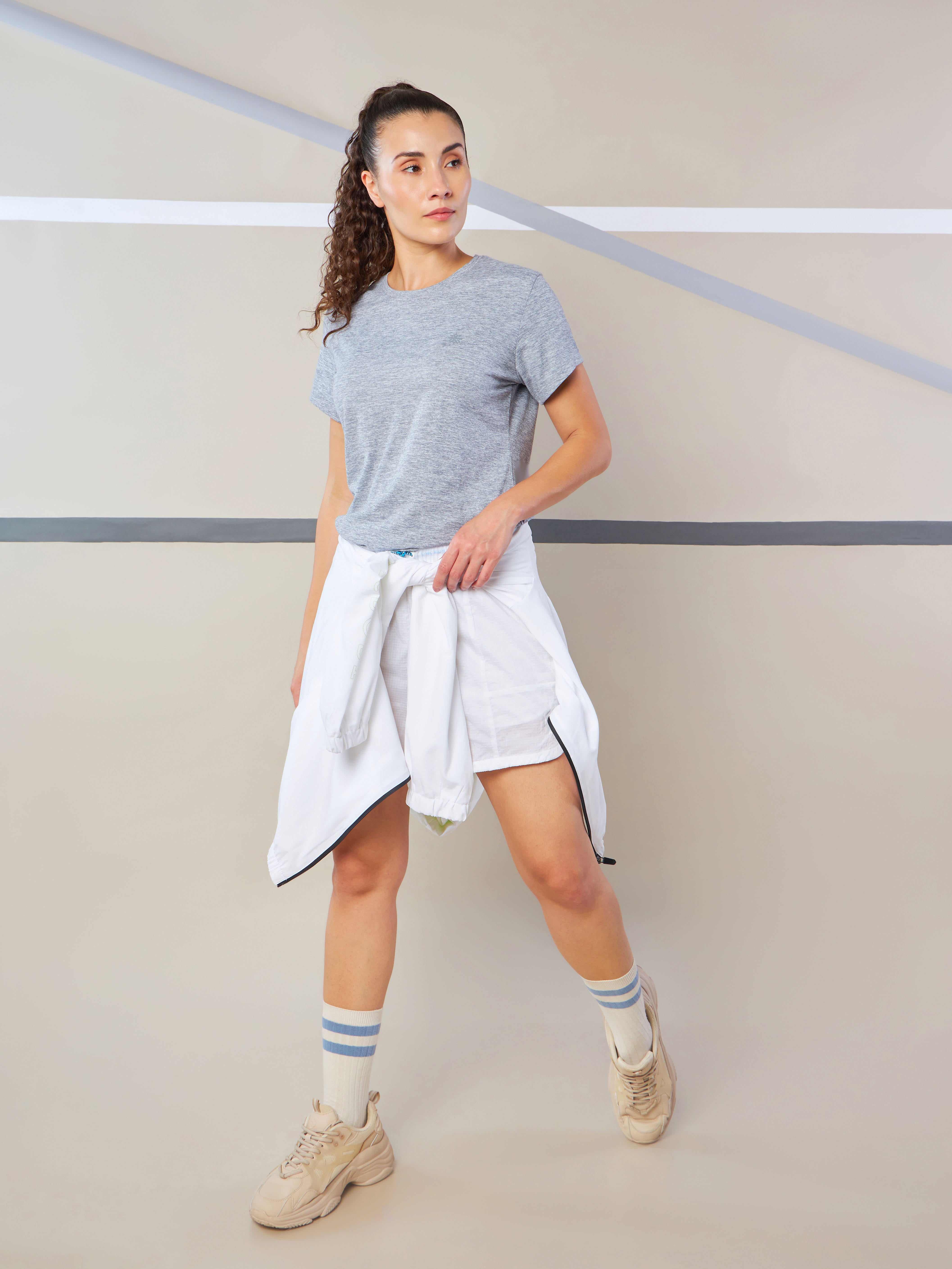 Women's Train All Day Grey Comfortech T-shirt