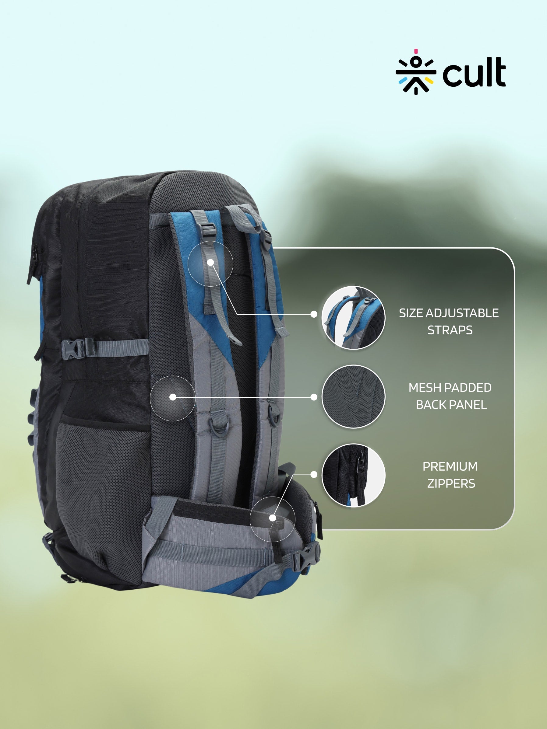 Travel Rucksack 60 L Blue