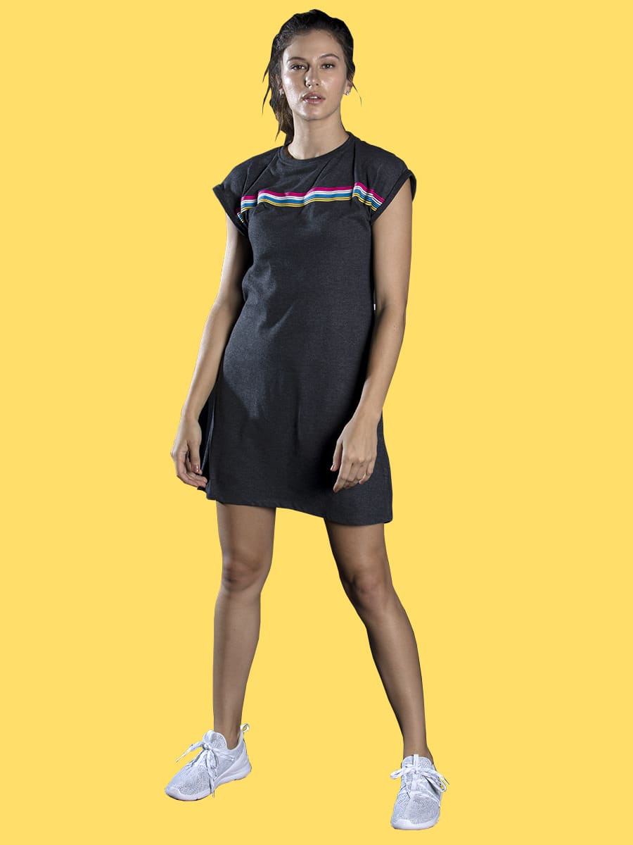 Women Go-beyond Athletic Charcoal Dress