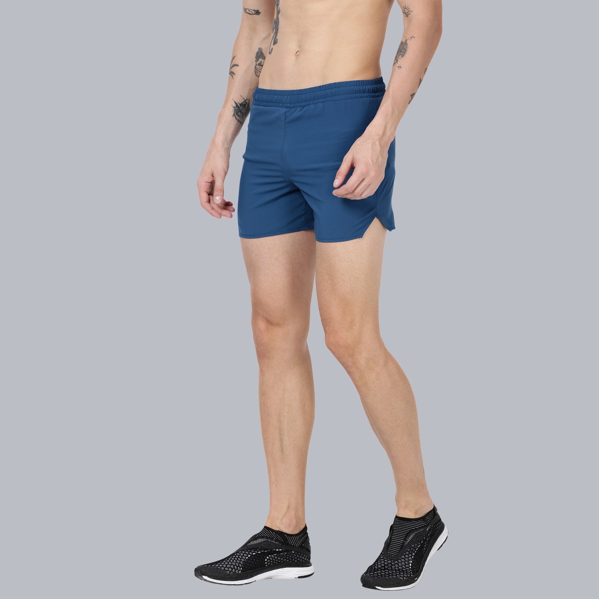 Vitals Bolt Teal Running Shorts