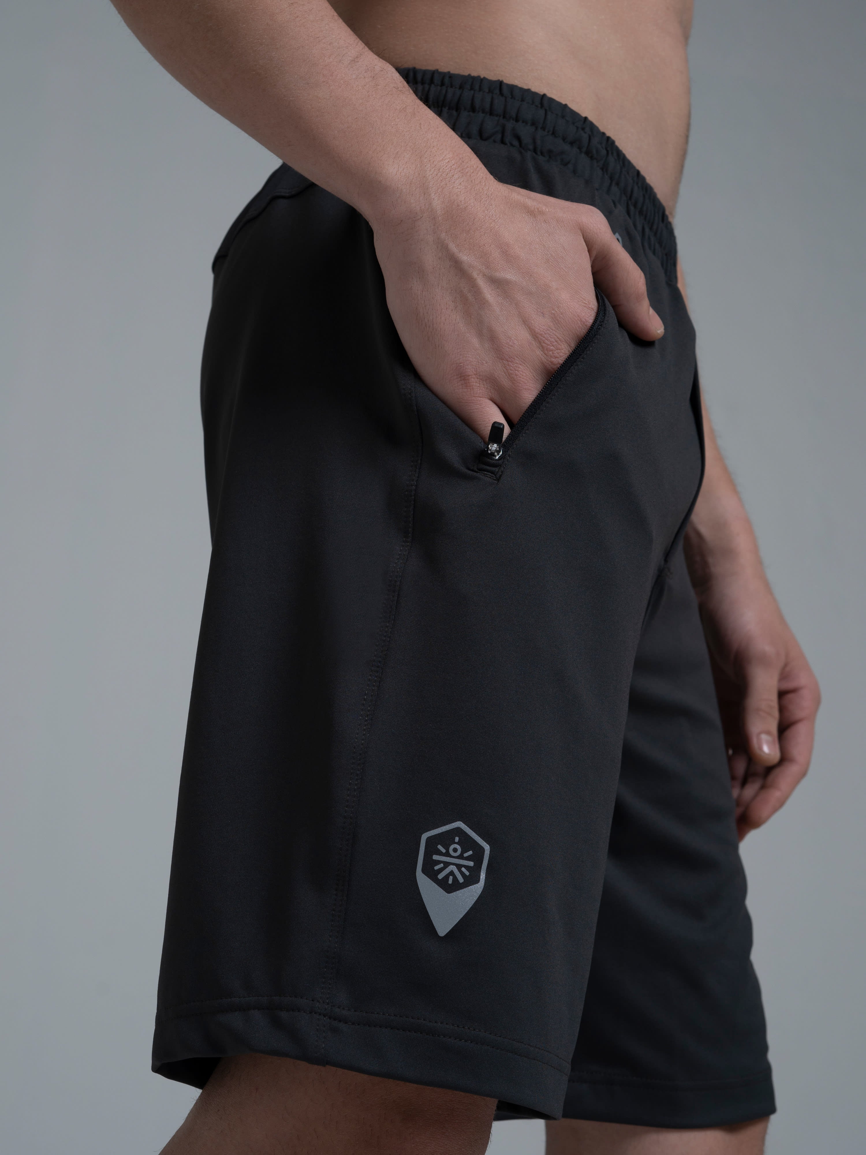 Blakout Signature Grey Running Shorts