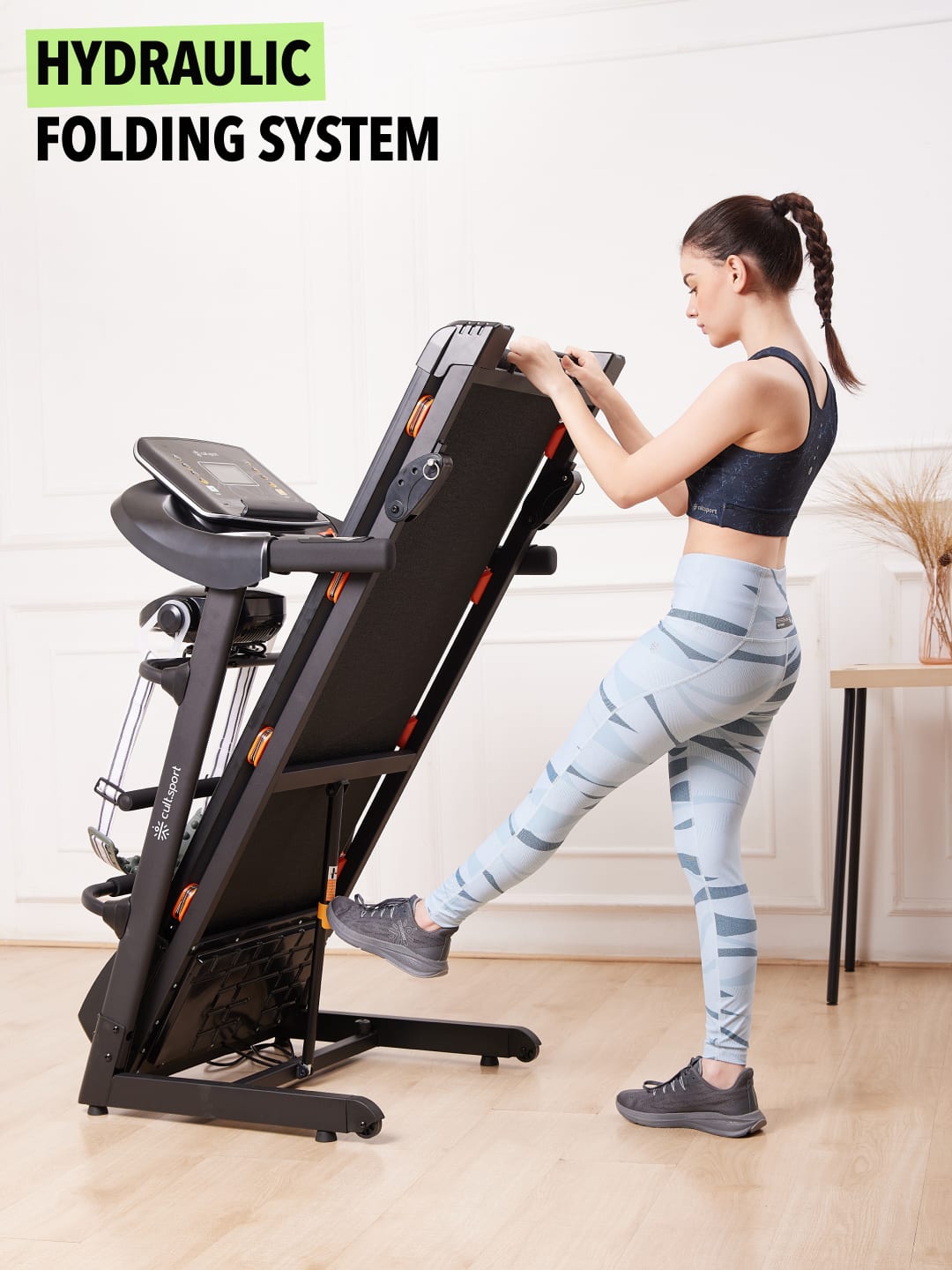 Smartrun Cairo 4 HP Peak Treadmill | 3-level Manual-Incline & Massager | Max Weight-110kg | Max Speed-14.8kmph (with 6 months extended warranty)