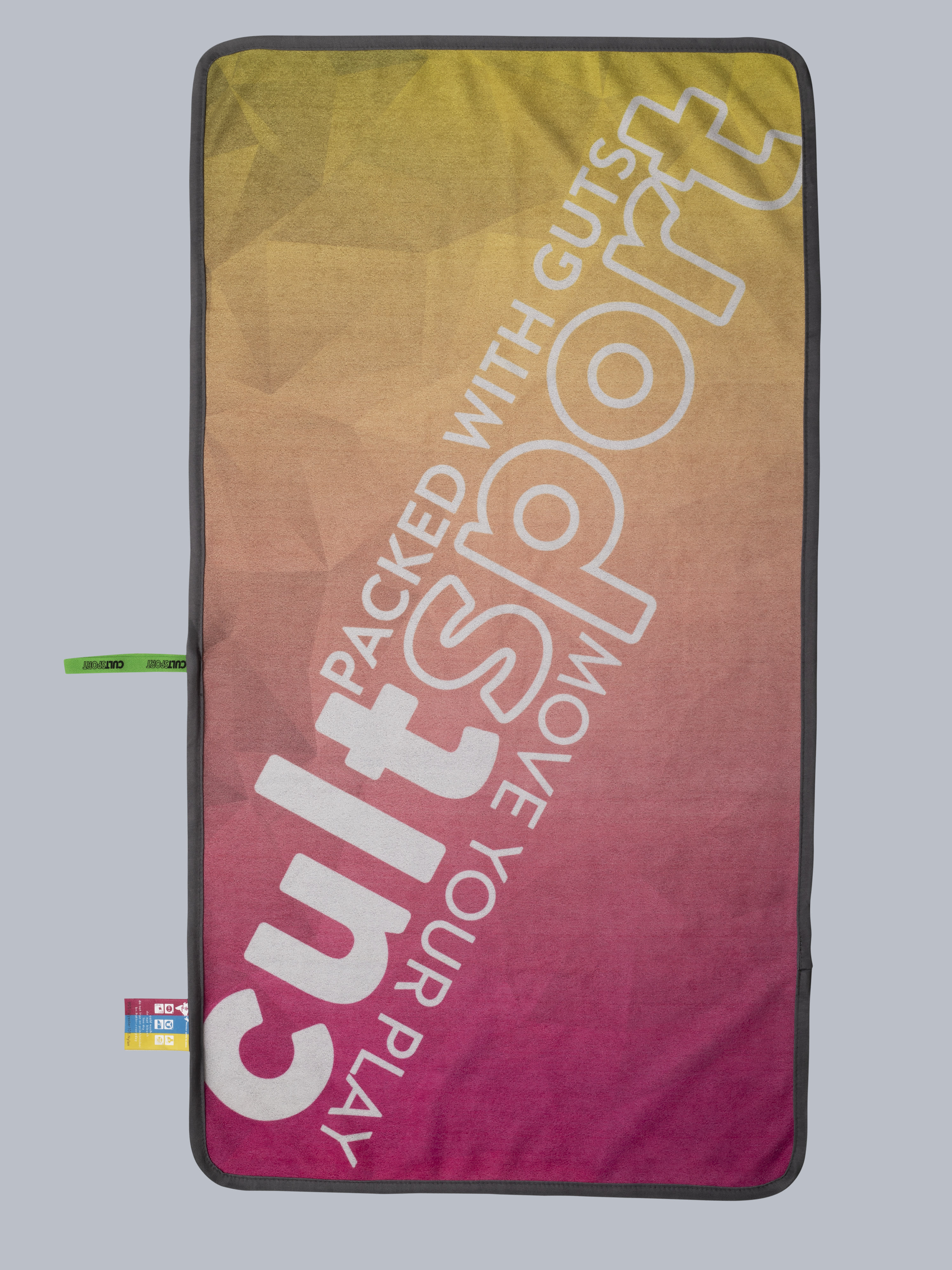 Packed With Guts Pink-yellow Gym Towel