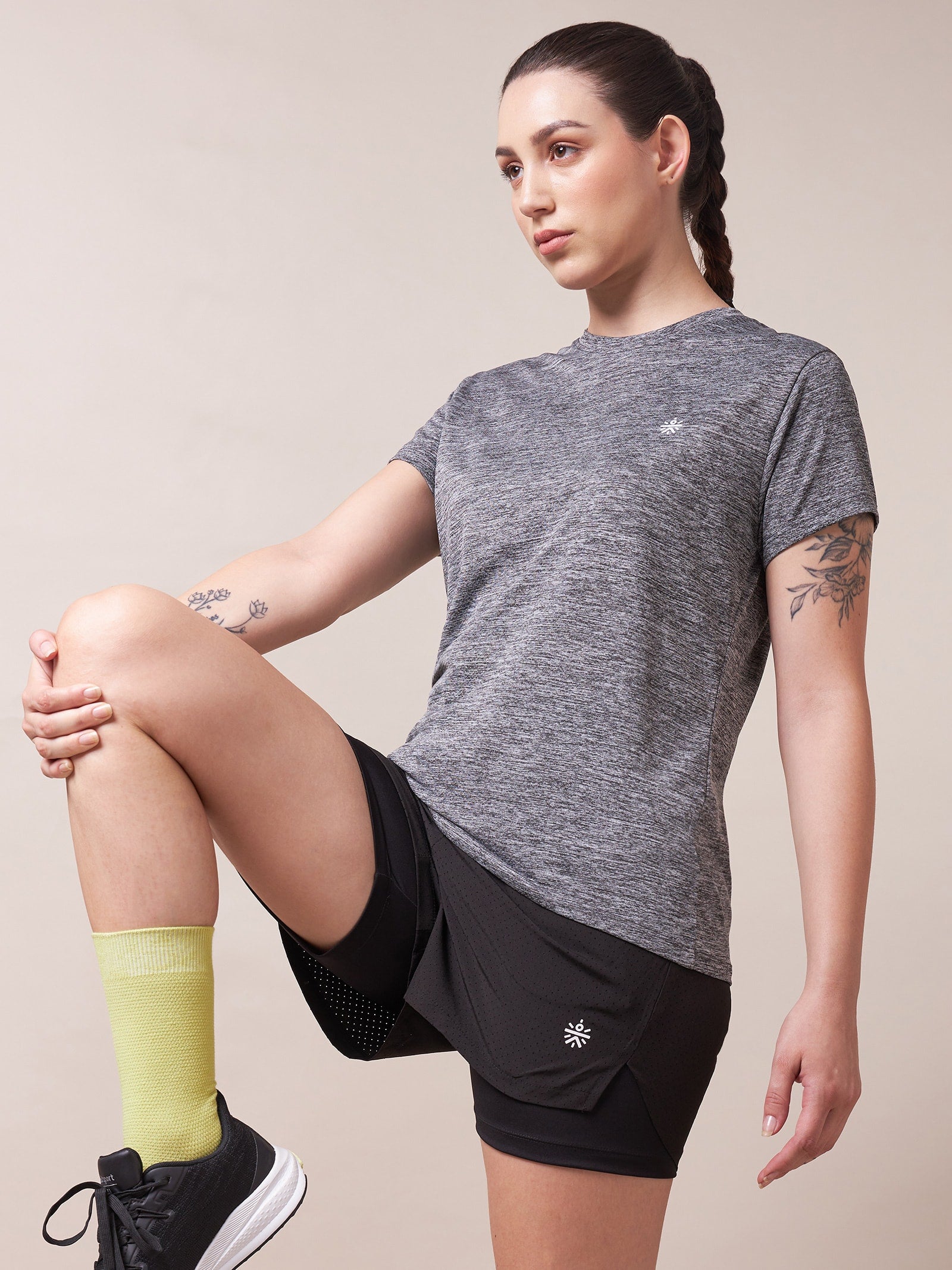 Textured Active T-shirt with Logo