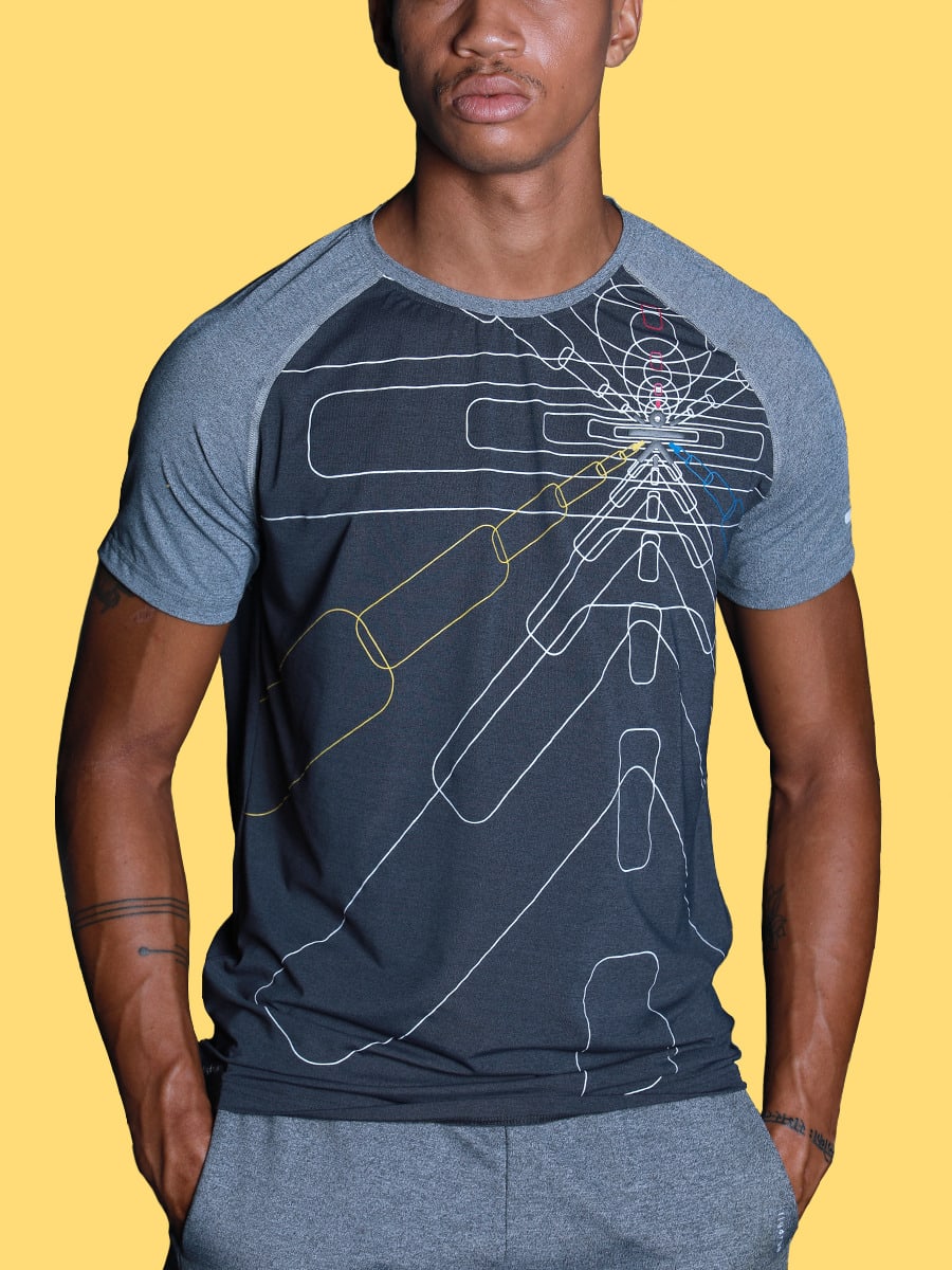 Men Signature Charcoal Perspective Tee