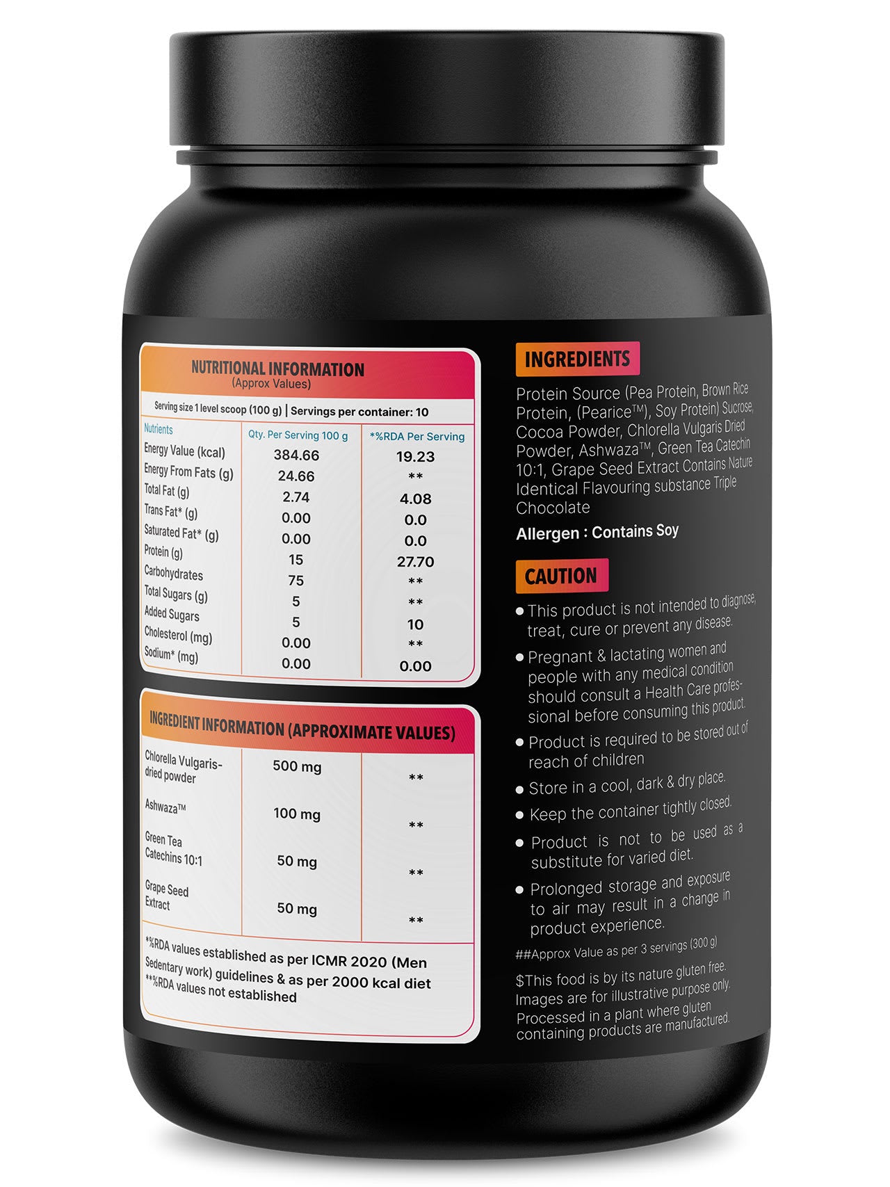 Cultsport Plant-Based Mass Gainer | Triple Chocolate Flavour | Gluten-Free | Cholesterol-Free