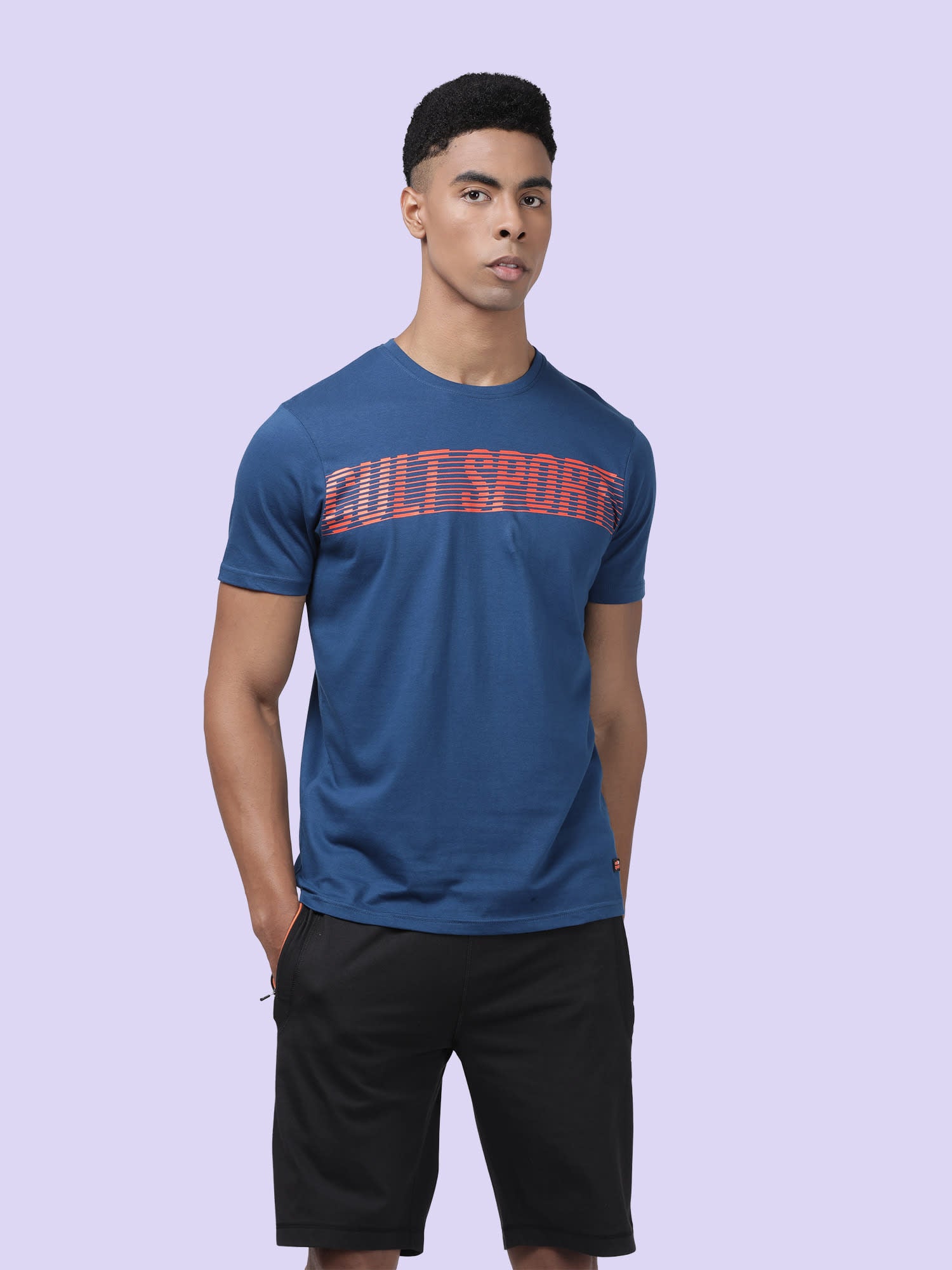 Everydays Ease Teal Blue Cotton Tee