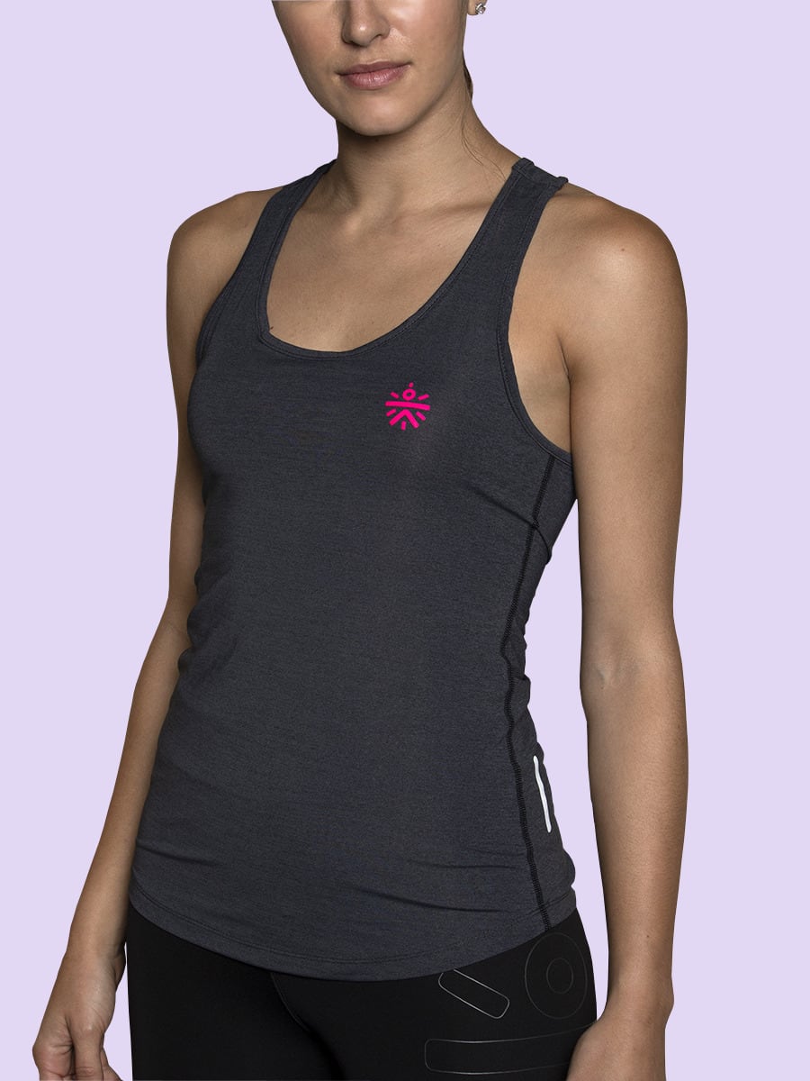 Women Vital Charcoal Tank Top