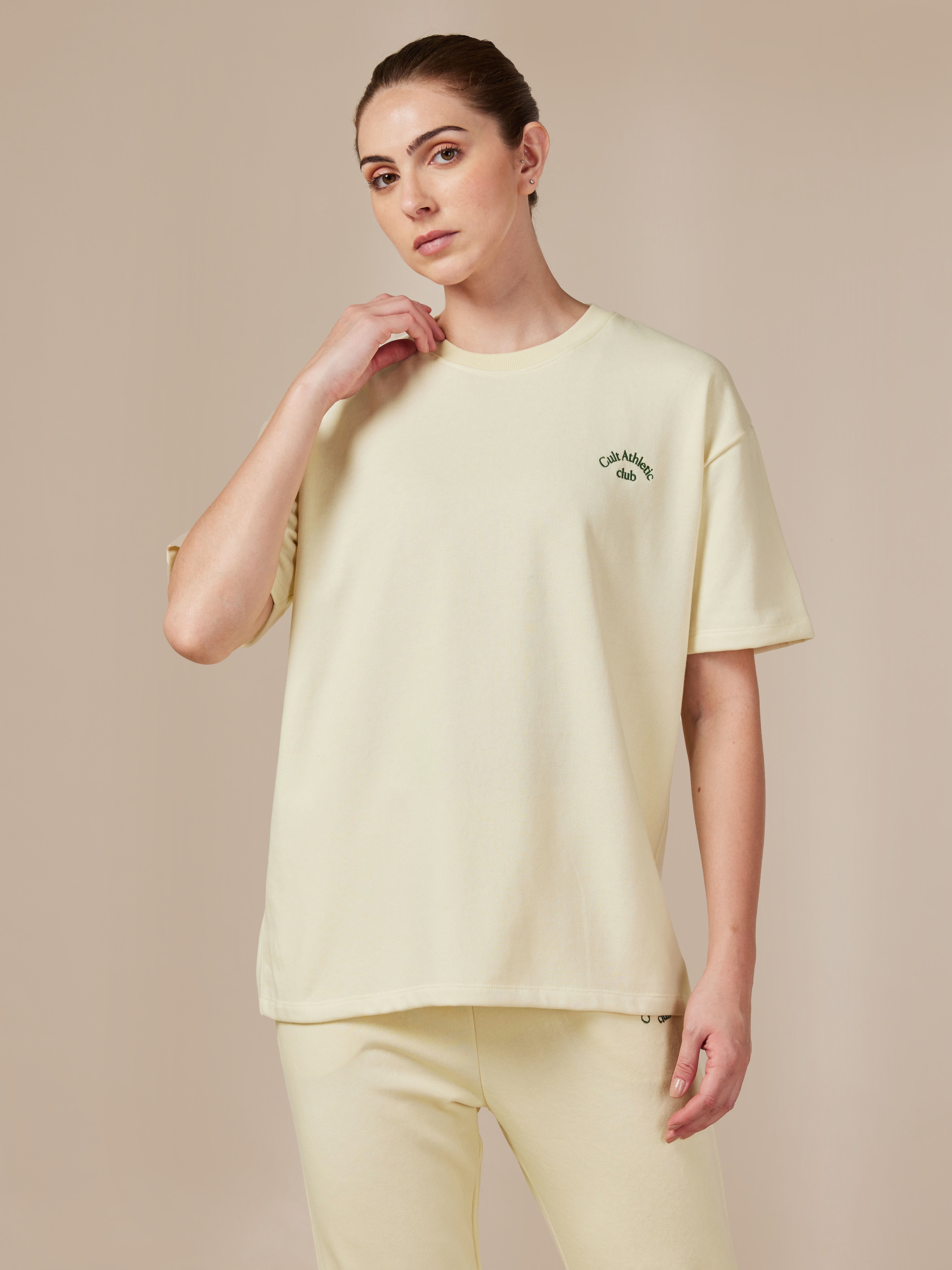 Cult Athletic Club Women Beige T-shirt
