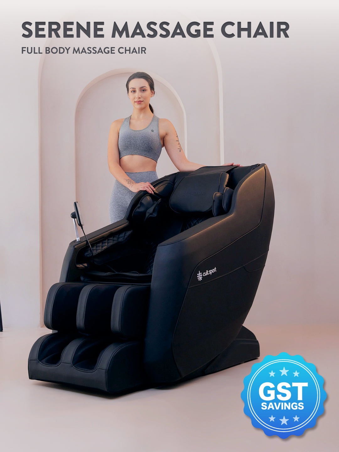 Serene massage chair gst tag