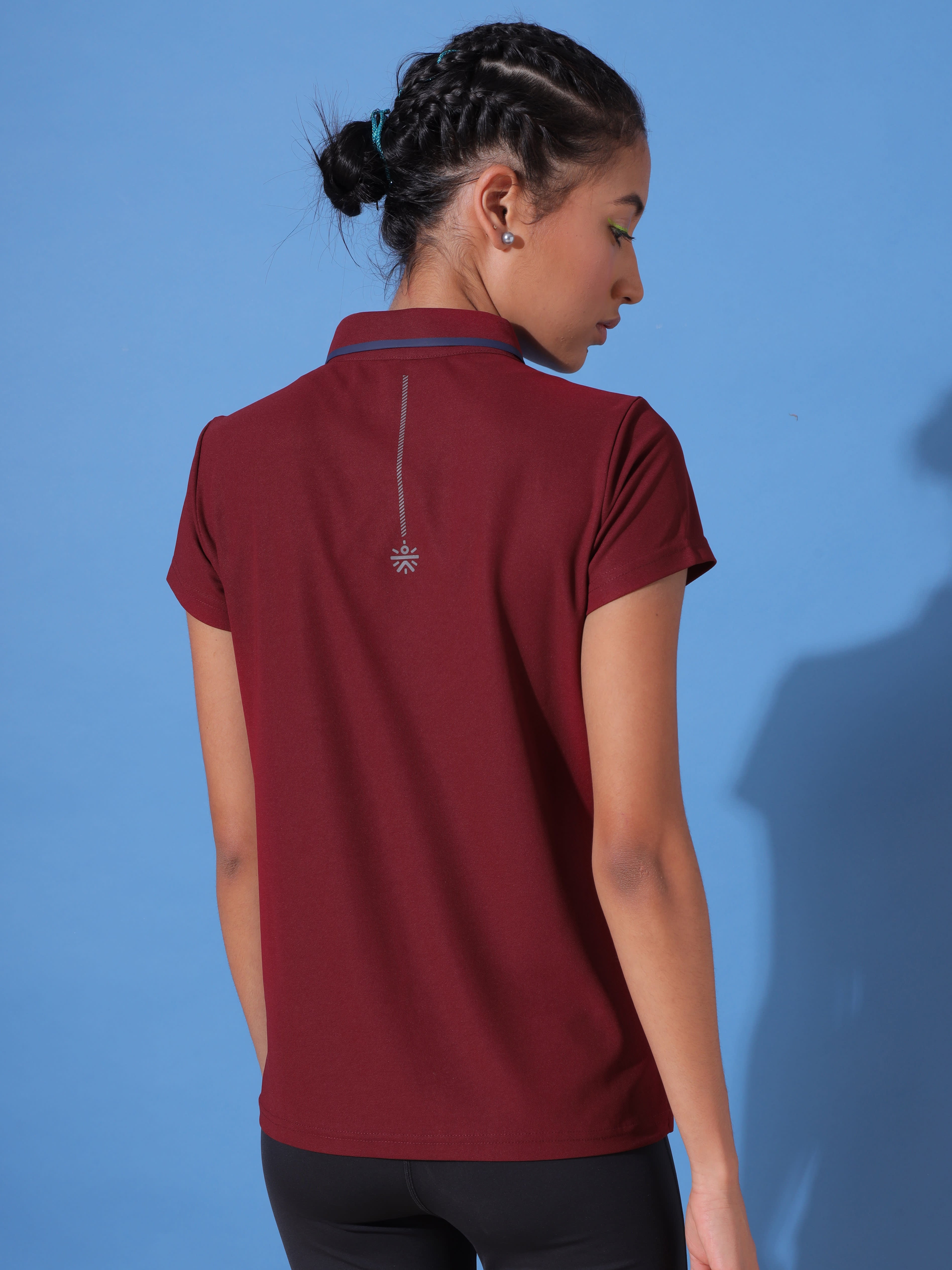 Women's Bonded Plum Polo T-shirt