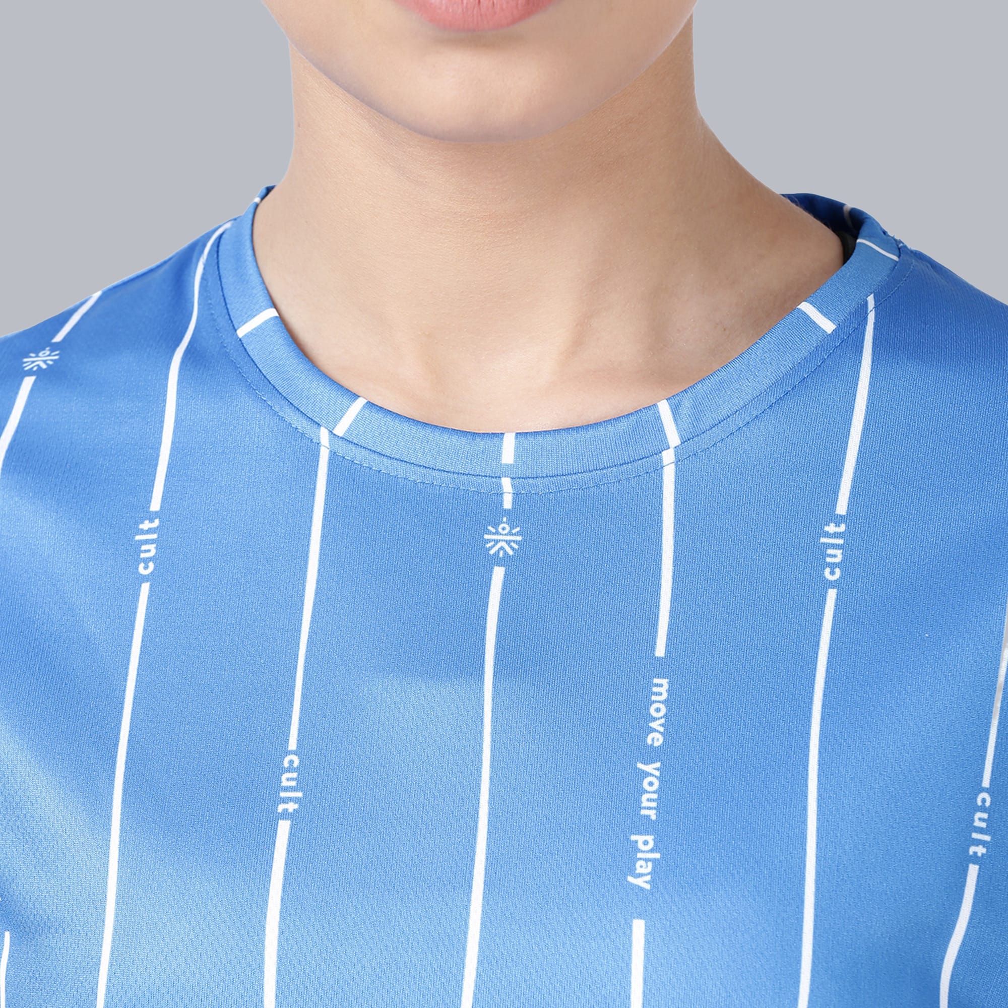 Striped Slim Fit T-shirt - Blue