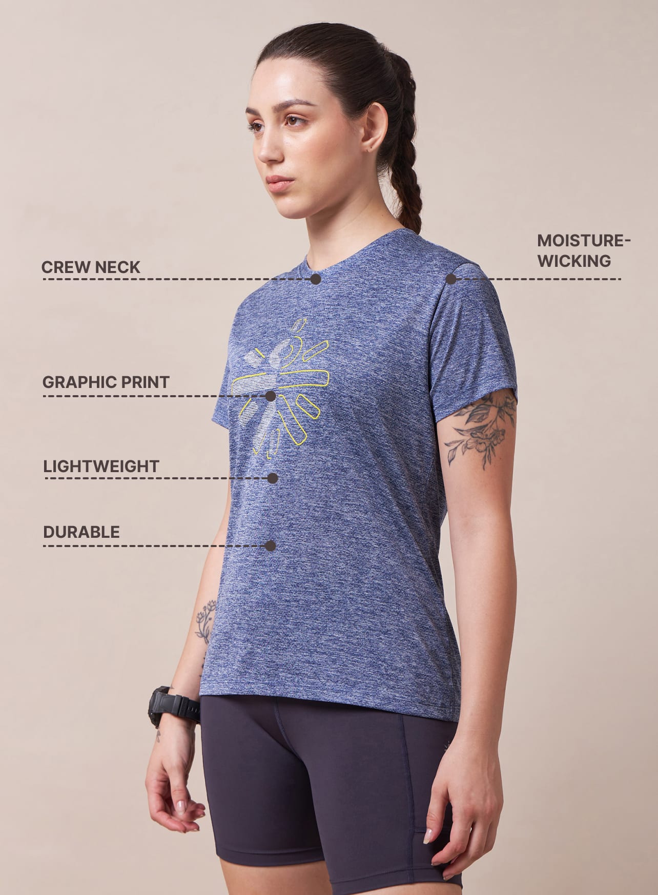Logo Chest Graphic Workout T-shirt