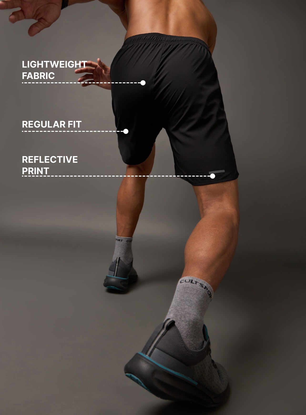 Iconic Black Running Shorts