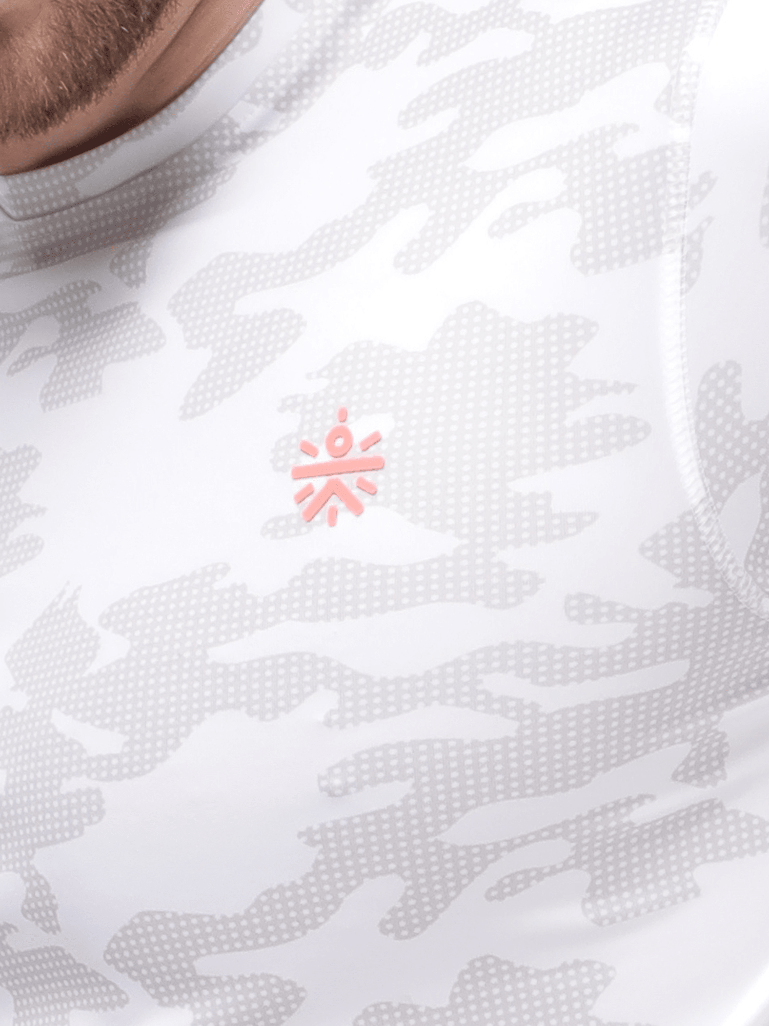 Men's Urban Camo Slim White Training Tee