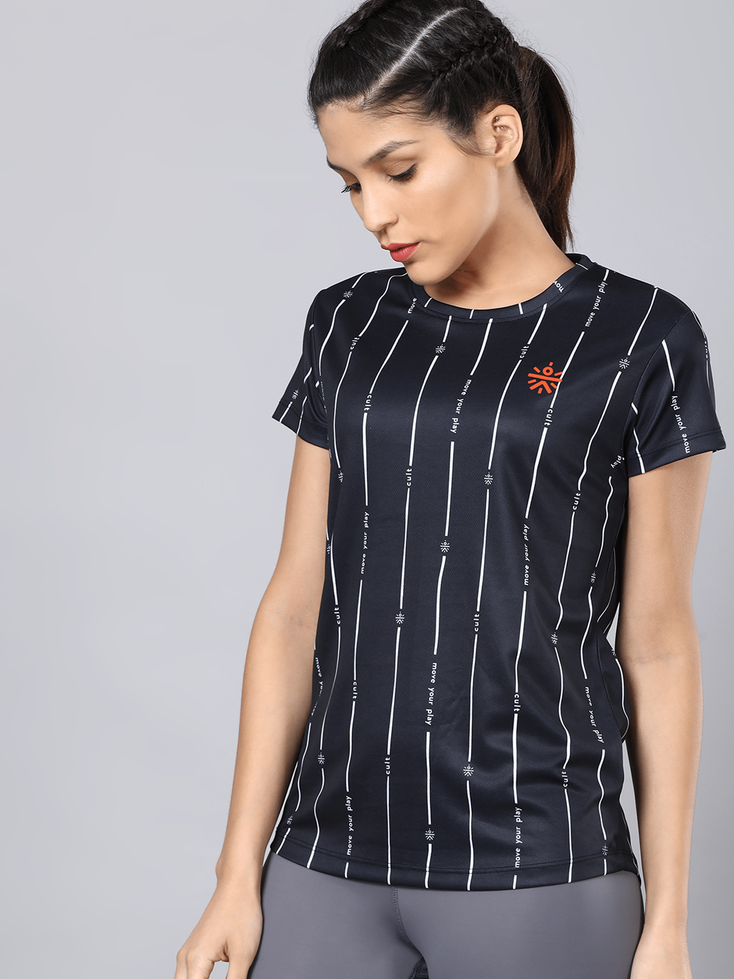 Code Pattern Black Workout Tee