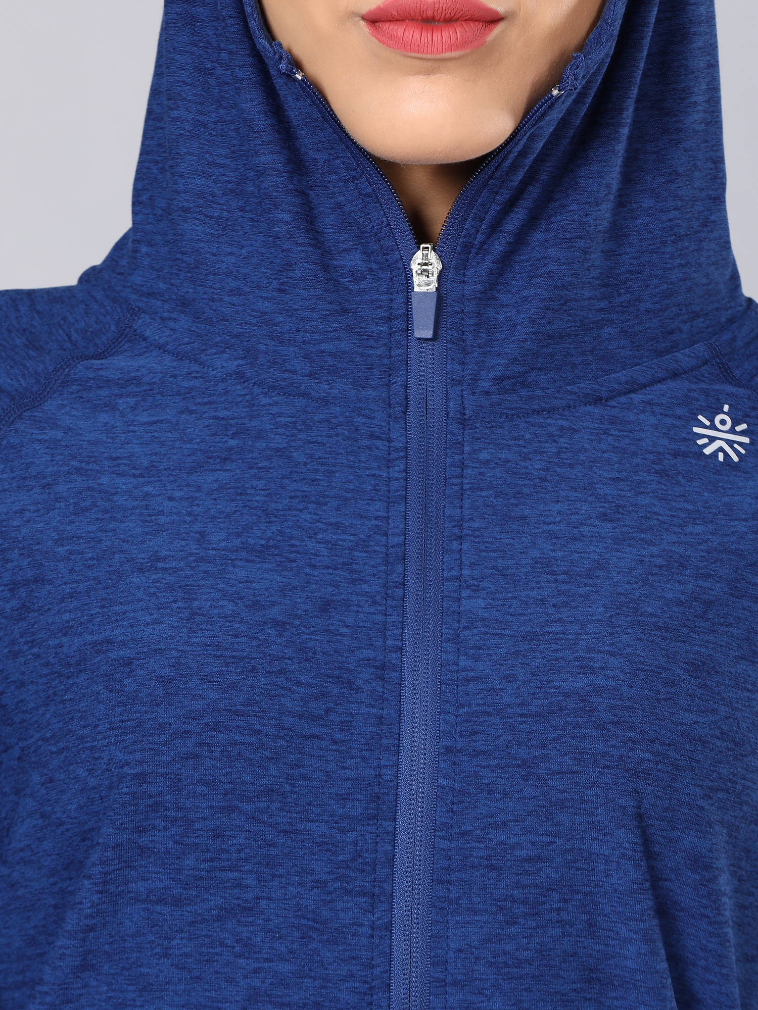 Vital Emerge Blue Zip Through Hoodie Sweatshirt