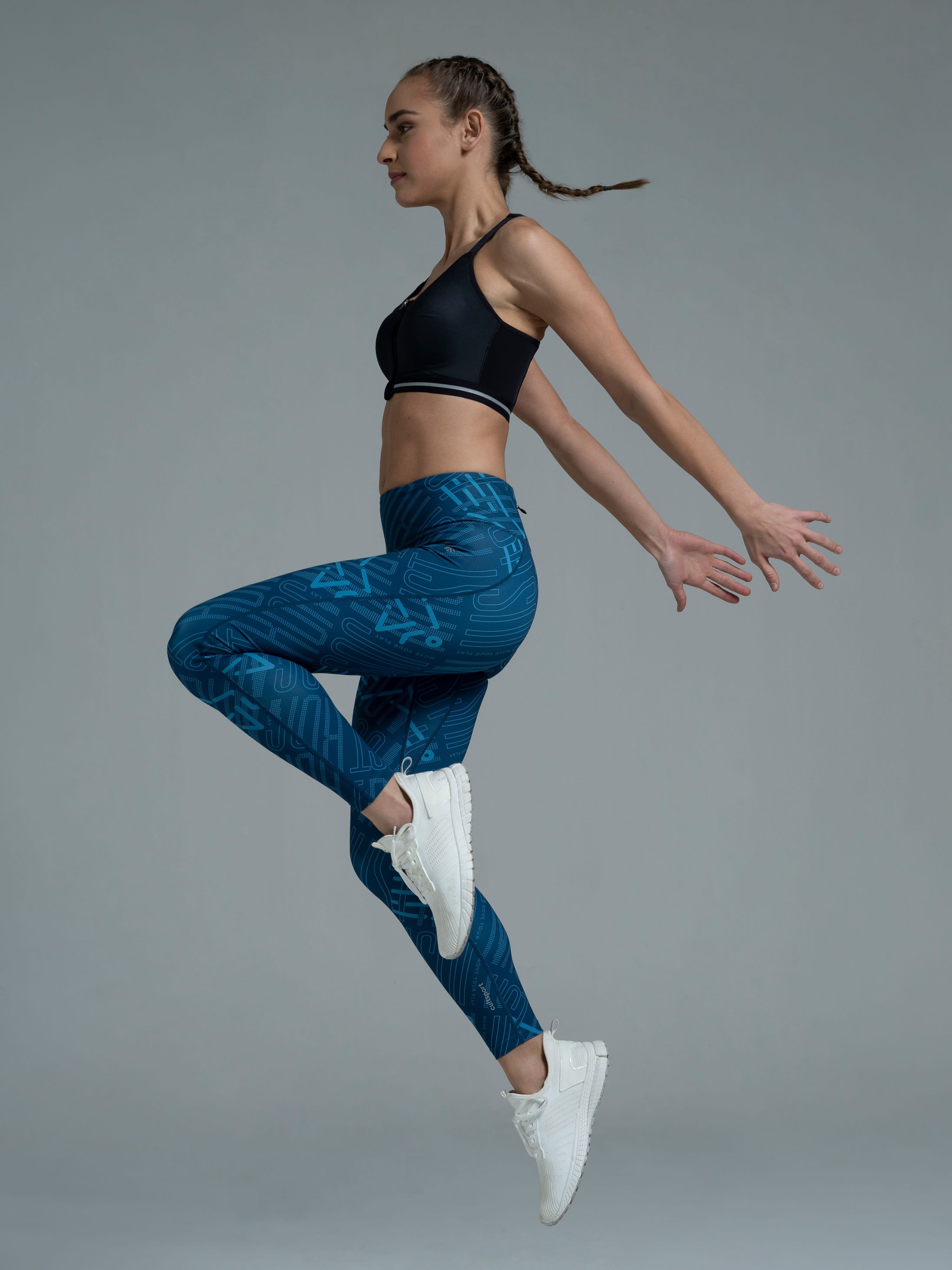 AbsoluteFit Typography Print Tights