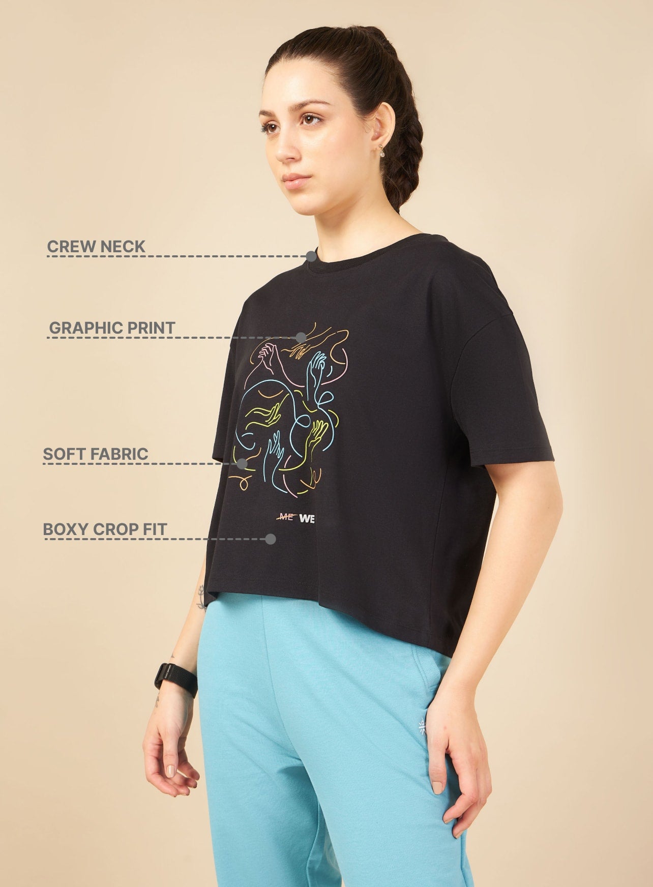 Women Black Cult community T-shirt