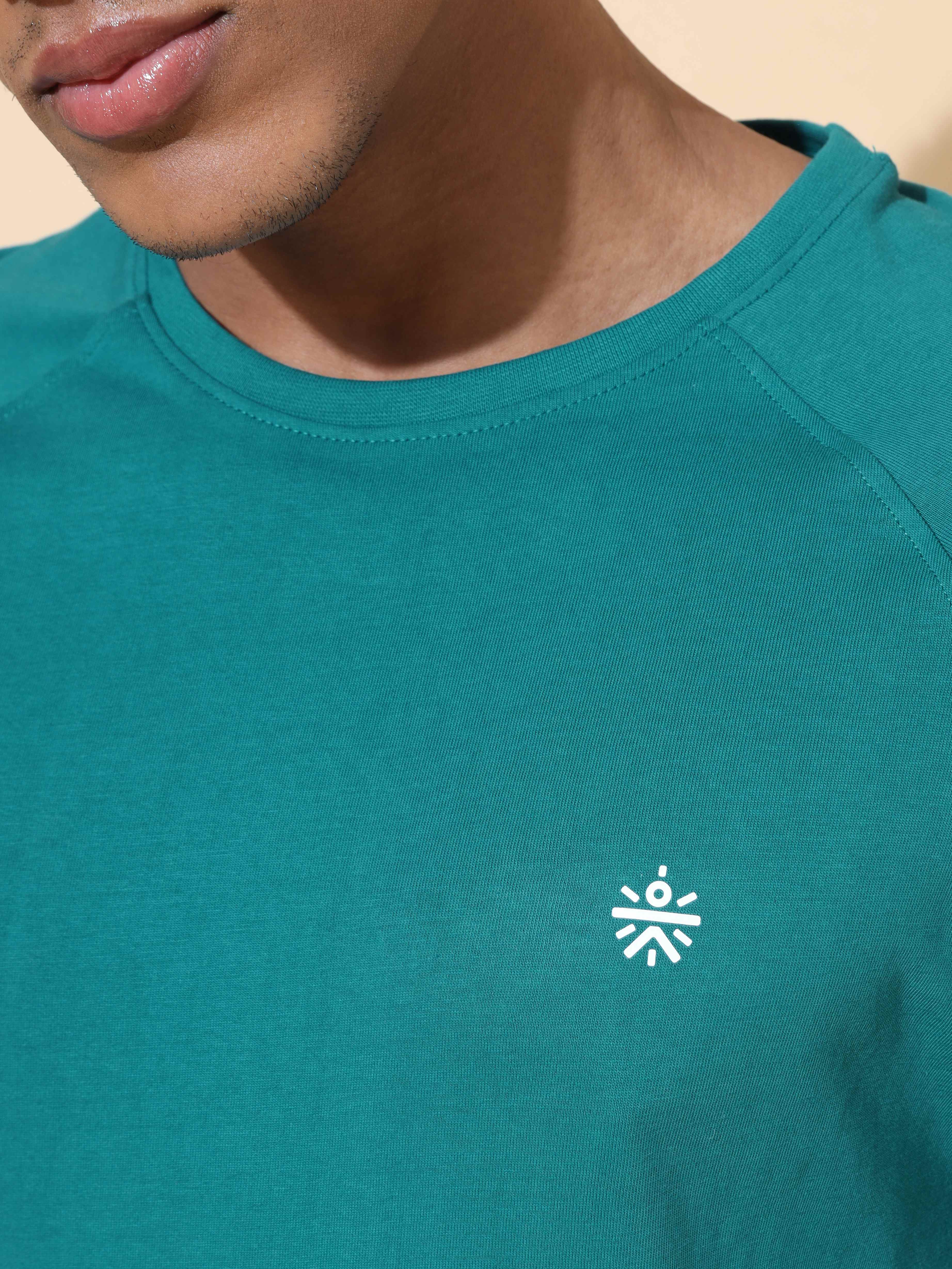 Raglan Sleeve T-shirt with Placement Print