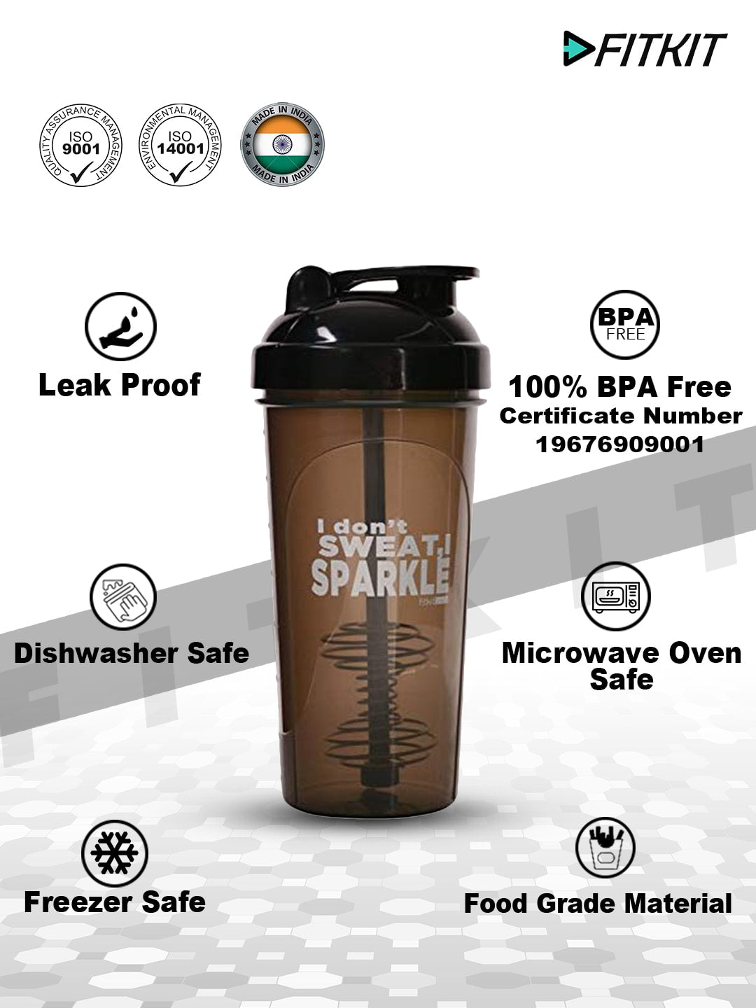 Classic Bottle Shaker 700ml(Grey/Black)