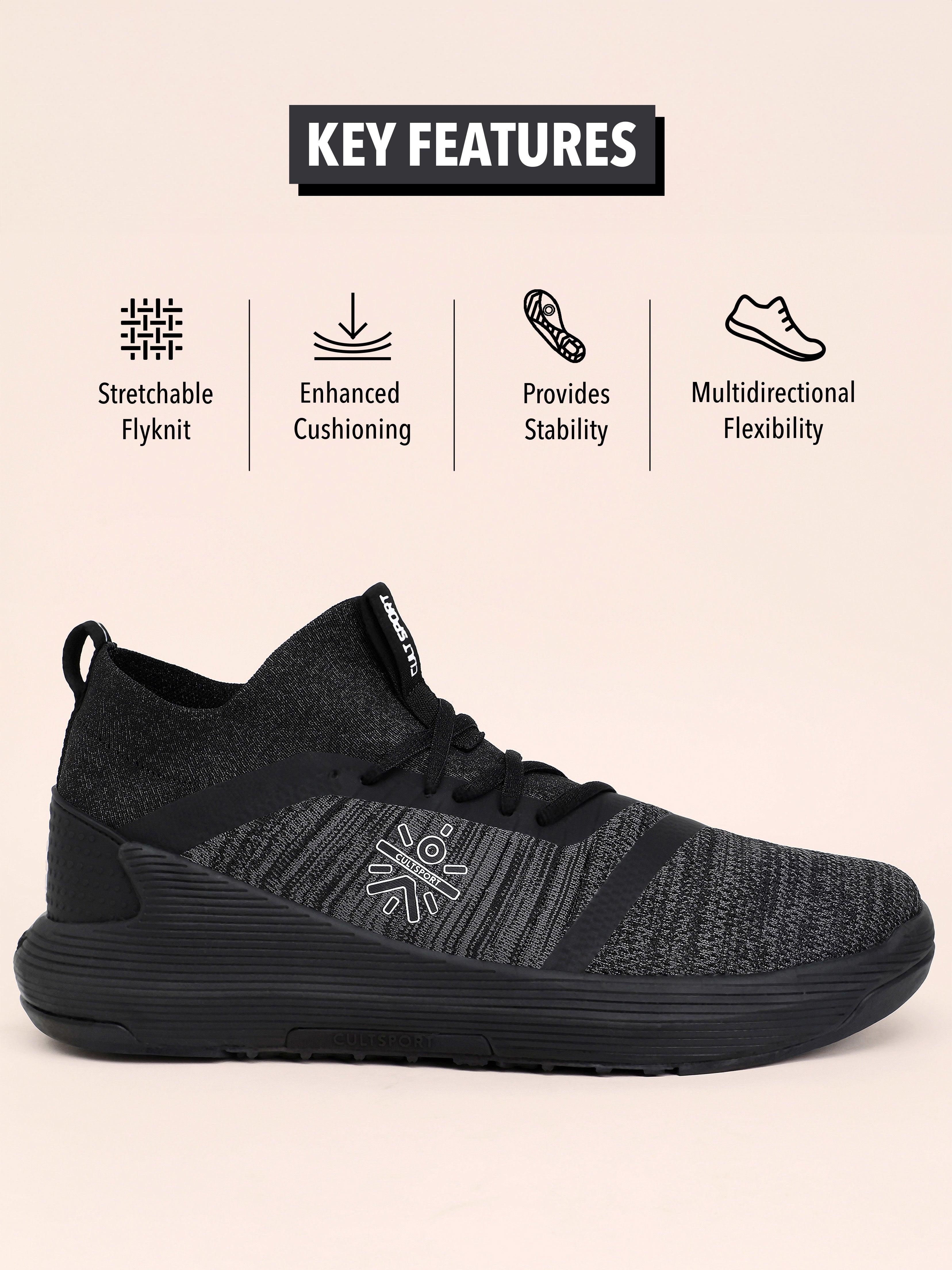 cult Pro-Train Men Training Shoes - Grey/Black