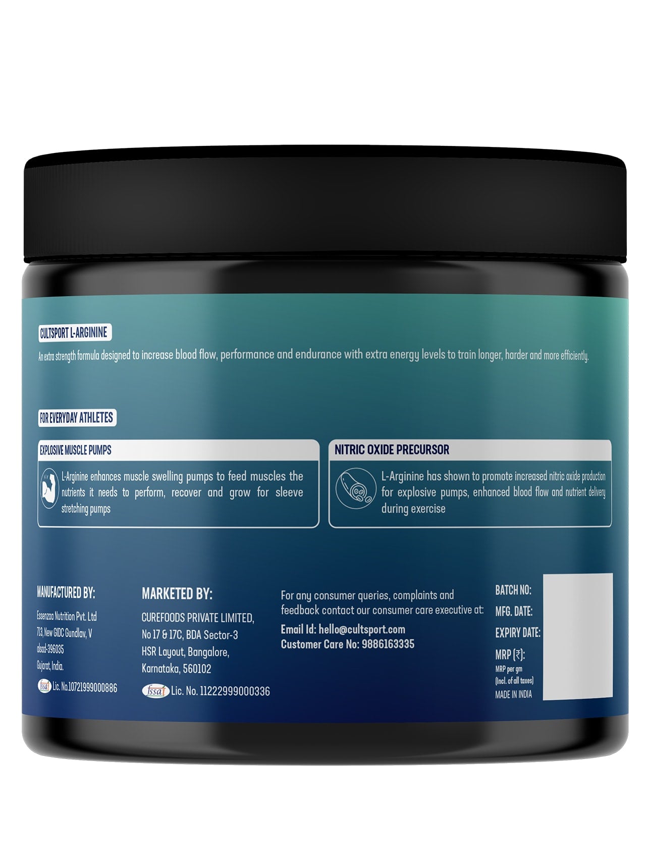 L Arginine Powder 90g (3000mg) | Boost Nitric Oxide Levels | Pre Workout Supplement for Men & Women | Improves Energy & Muscle Pump Unflavoured - 30 Servings