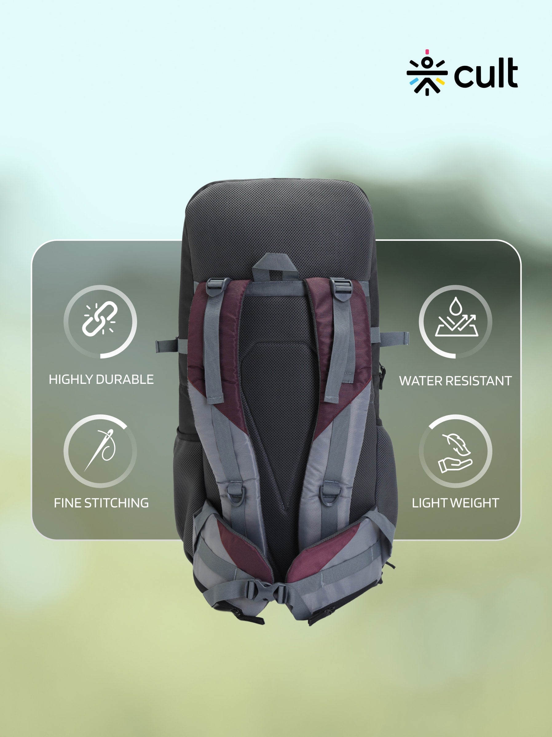 Travel Rucksack 60 L Maroon