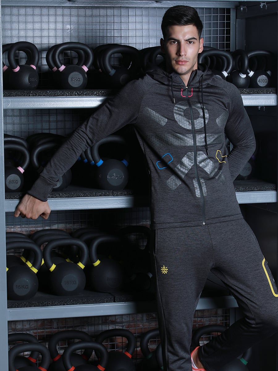 Men Charcoal Signature Training Hoodie
