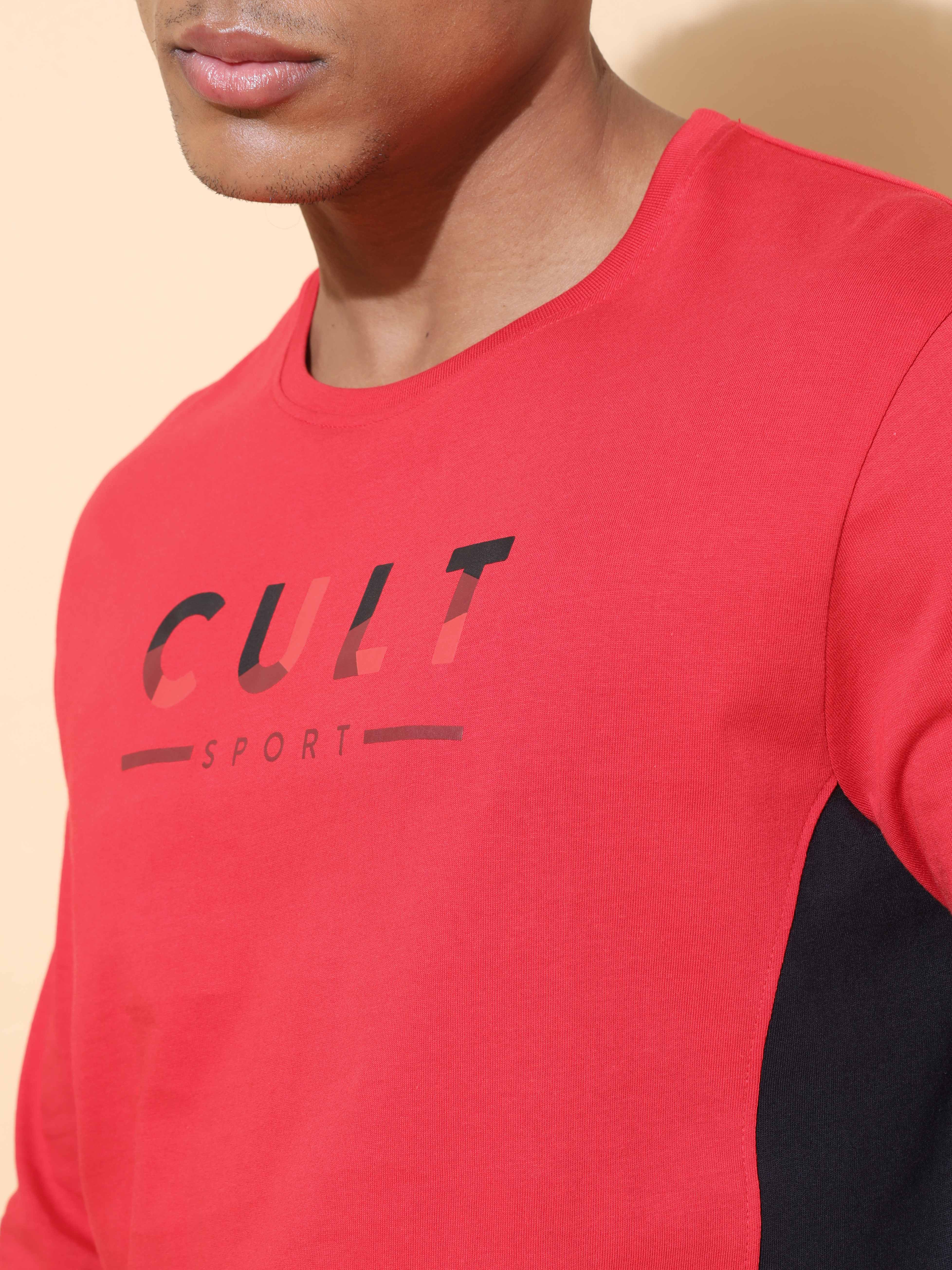 Panelled Performance T-shirt with Graphic